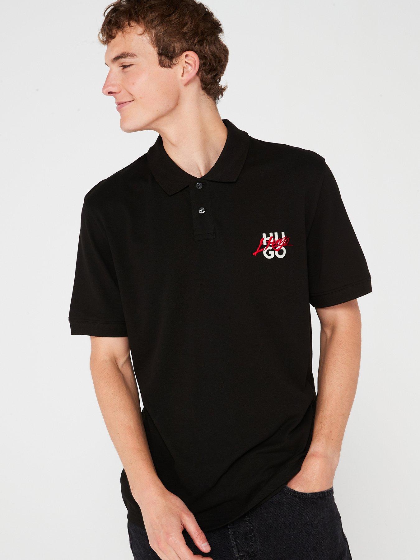 hugo-dalogpolo-gothic-stacked-logo-relaxed-fit-polo-shirt-black