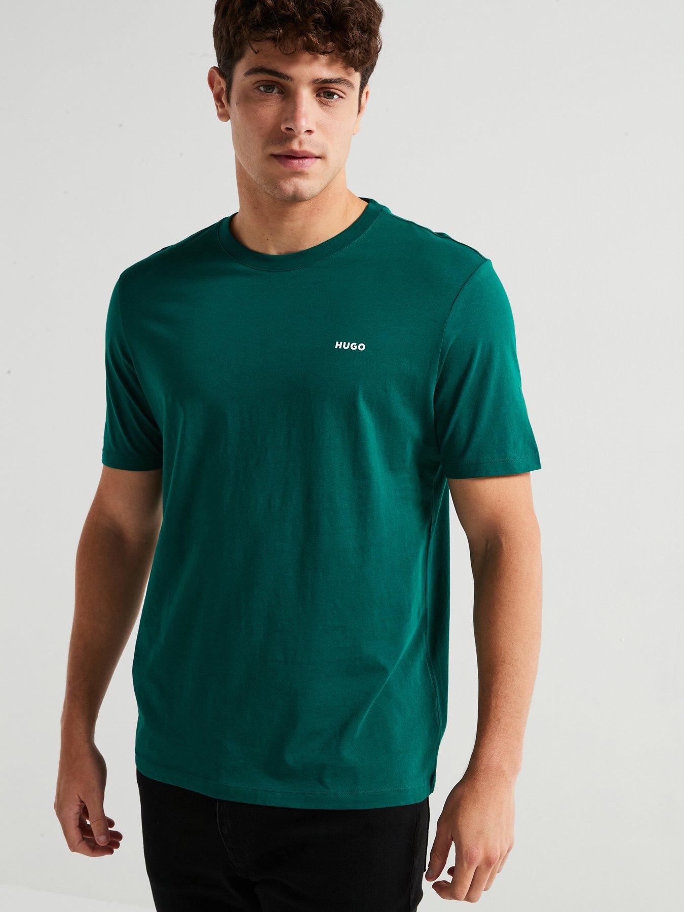 hugo-dero-small-left-chest-logo-t-shirt-dark-green