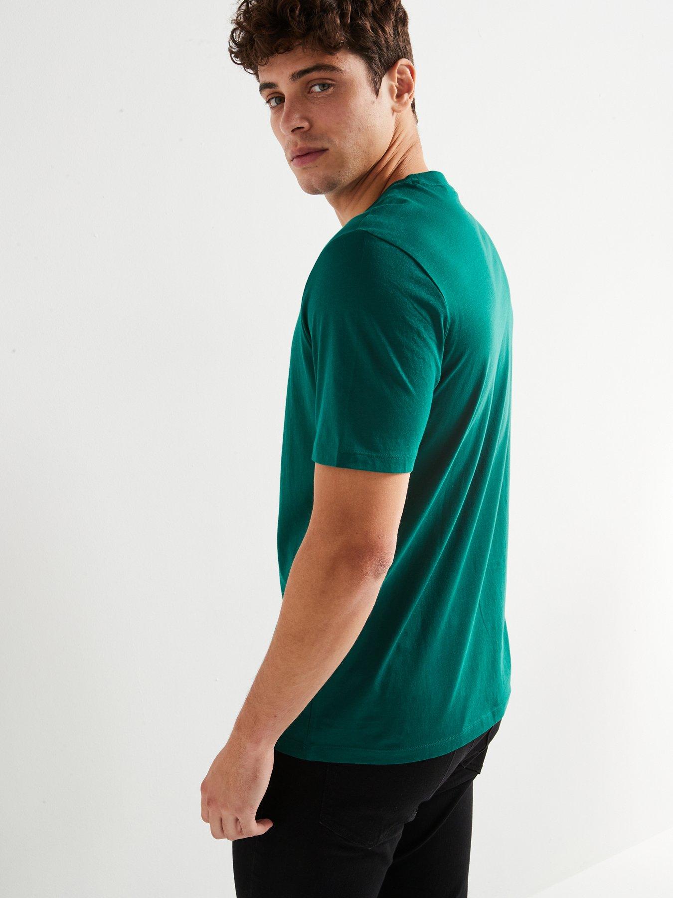 hugo-dero-small-left-chest-logo-t-shirt-dark-greenstillFront