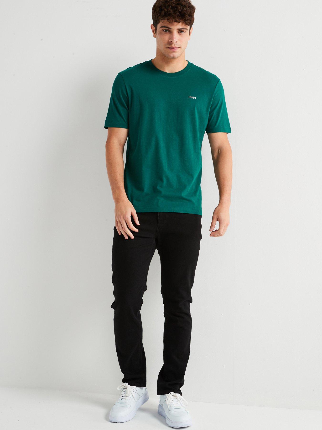 hugo-dero-small-left-chest-logo-t-shirt-dark-greenback