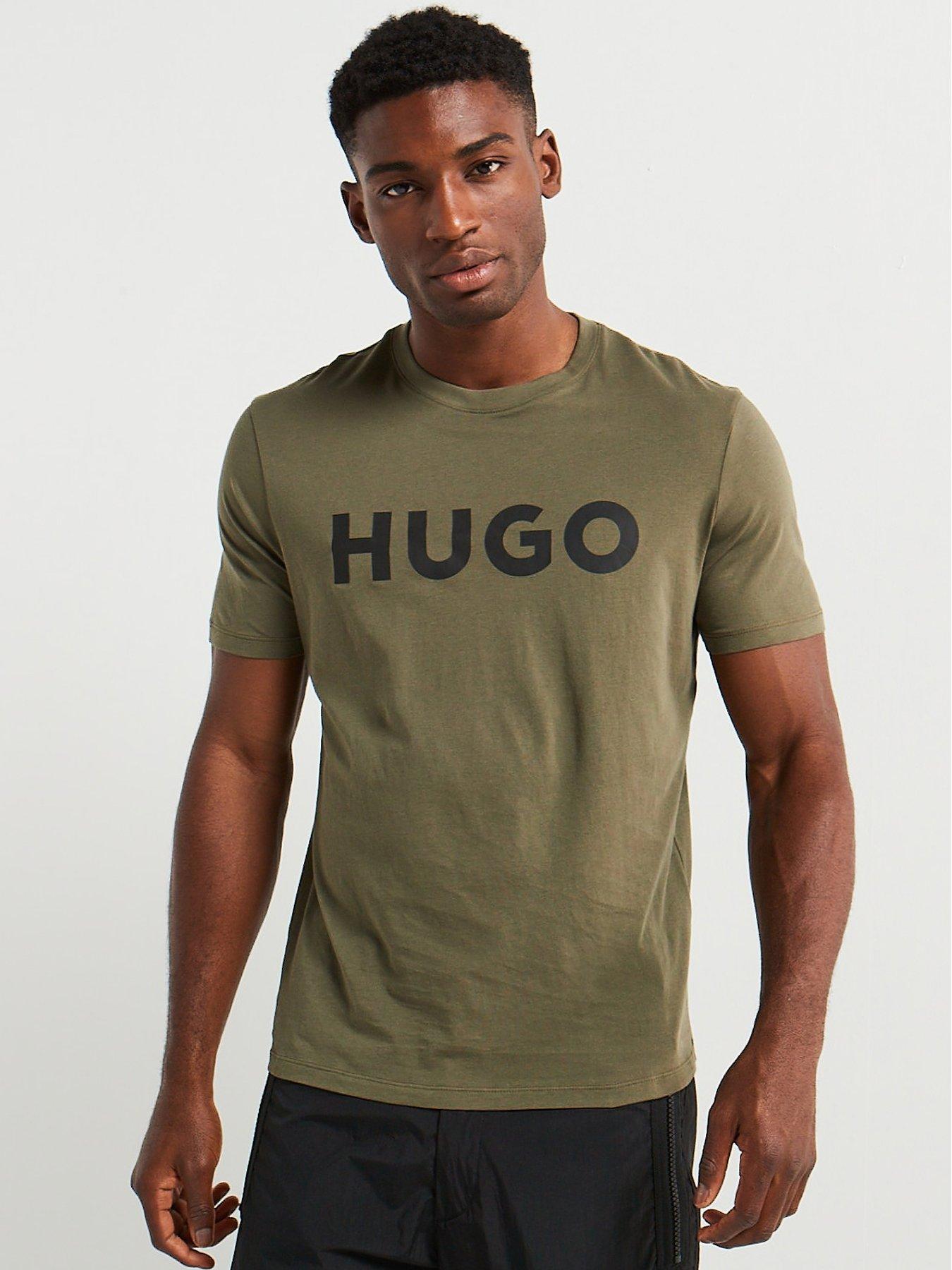 hugo-hugo-dulivio-chest-logo-regular-fit-t-shirt-khaki