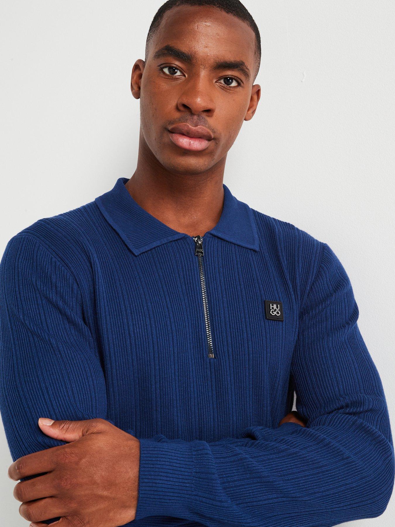 hugo-sastoro-regular-fit-14-zip-stacked-logo-knitted-polo-dark-blueoutfit