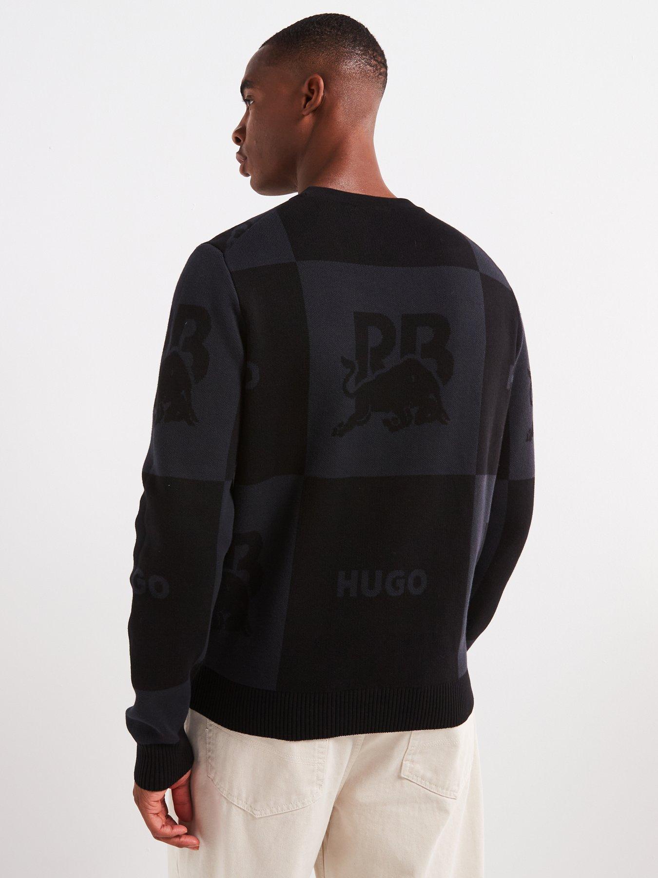 hugo-x-rbnbspsormelnbsprelaxed-fit-knitted-jumper-blackstillFront