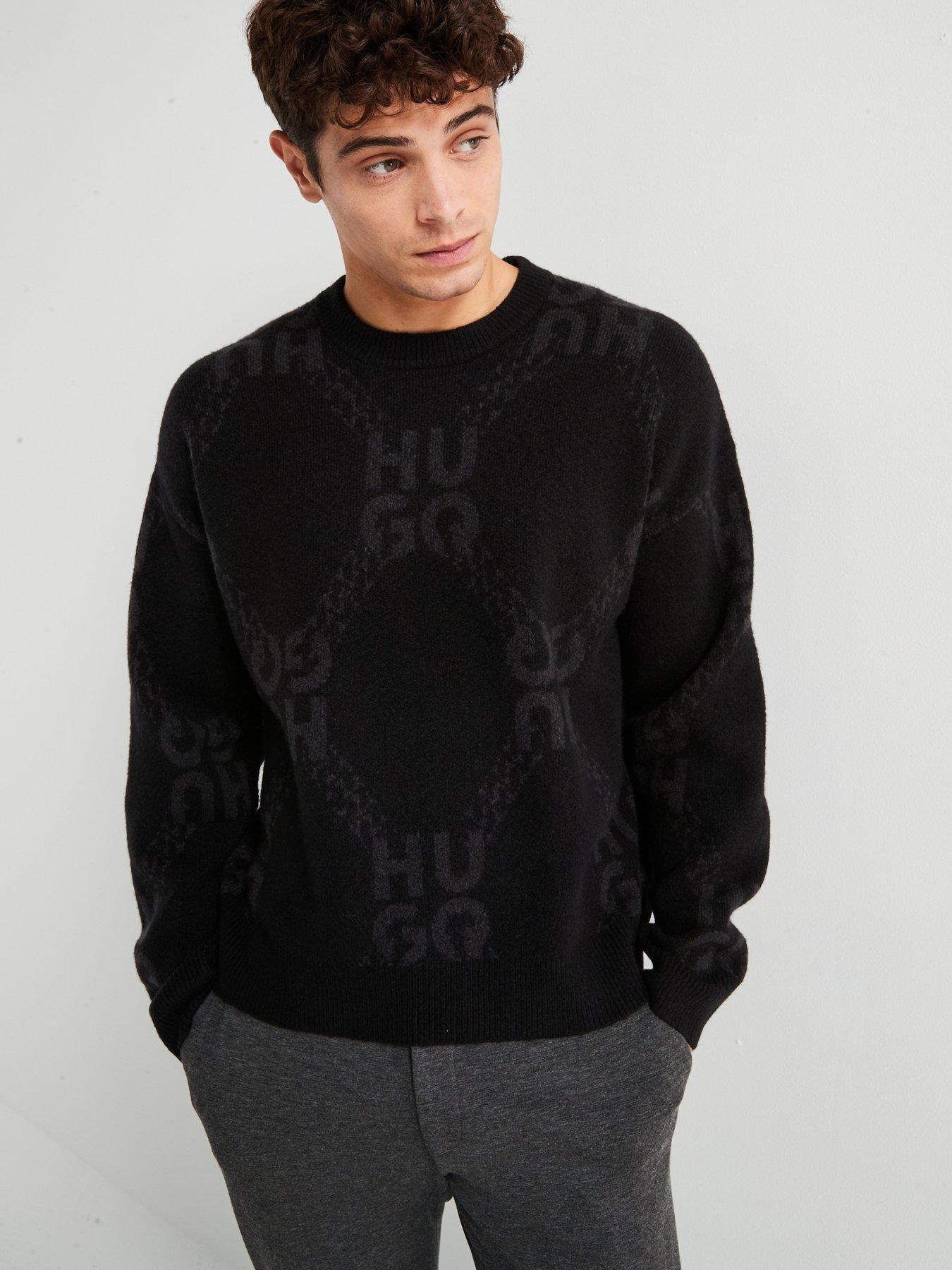 hugo-hugo-shain-relaxed-fit-mono-chain-knitted-jumper-black