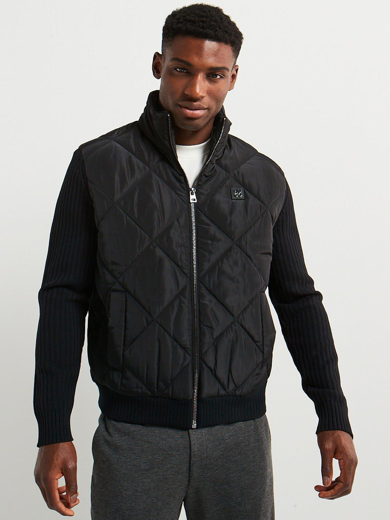 hugo-hugo-sybon-padded-zip-thru-knitted-jacket-black