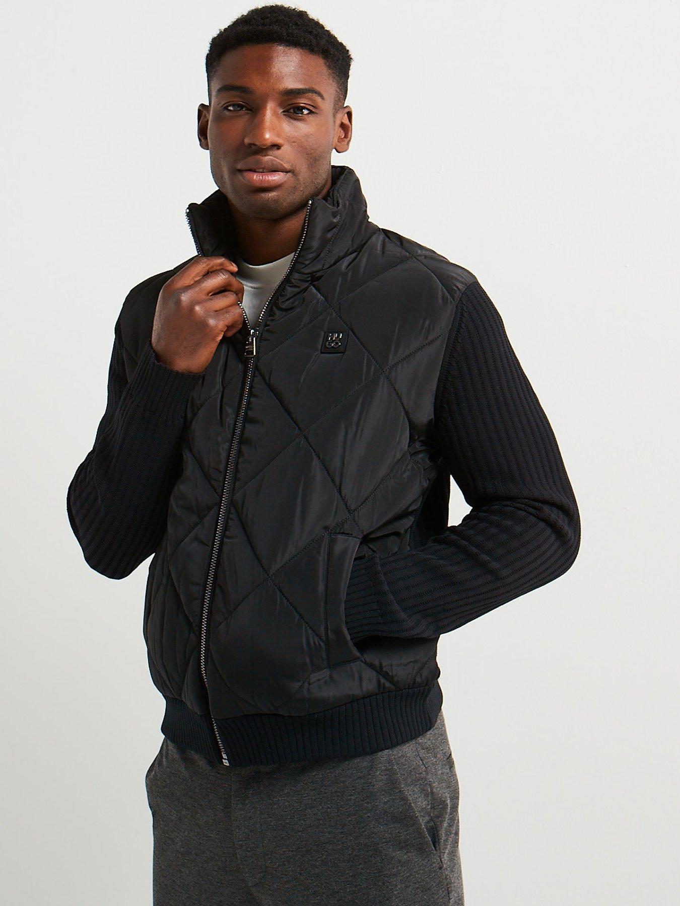 hugo-hugo-sybon-padded-zip-thru-knitted-jacket-blackdetail