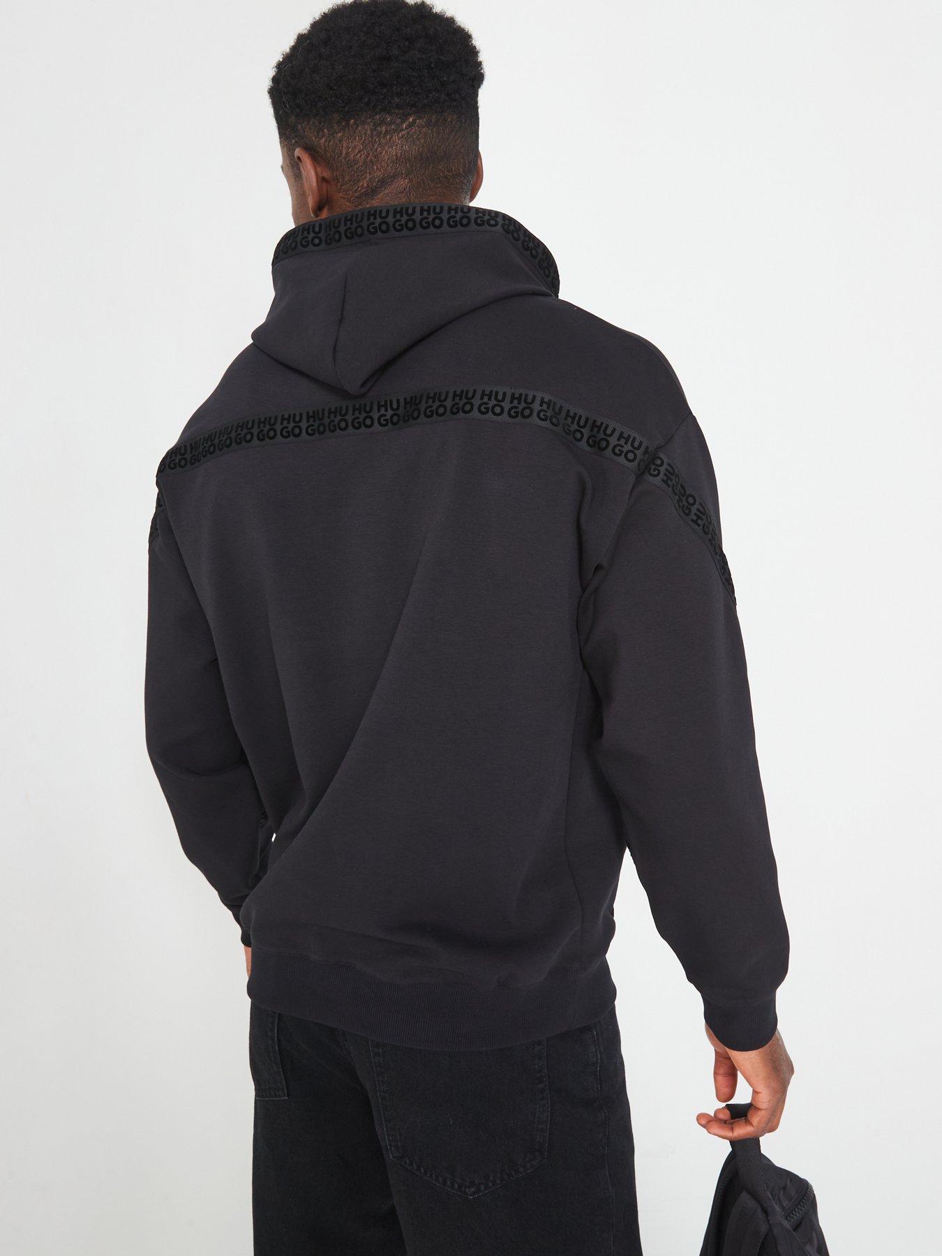 hugo-hugo-dagarito-stacked-logo-tape-relaxed-fit-overhead-hoodie-blackstillFront