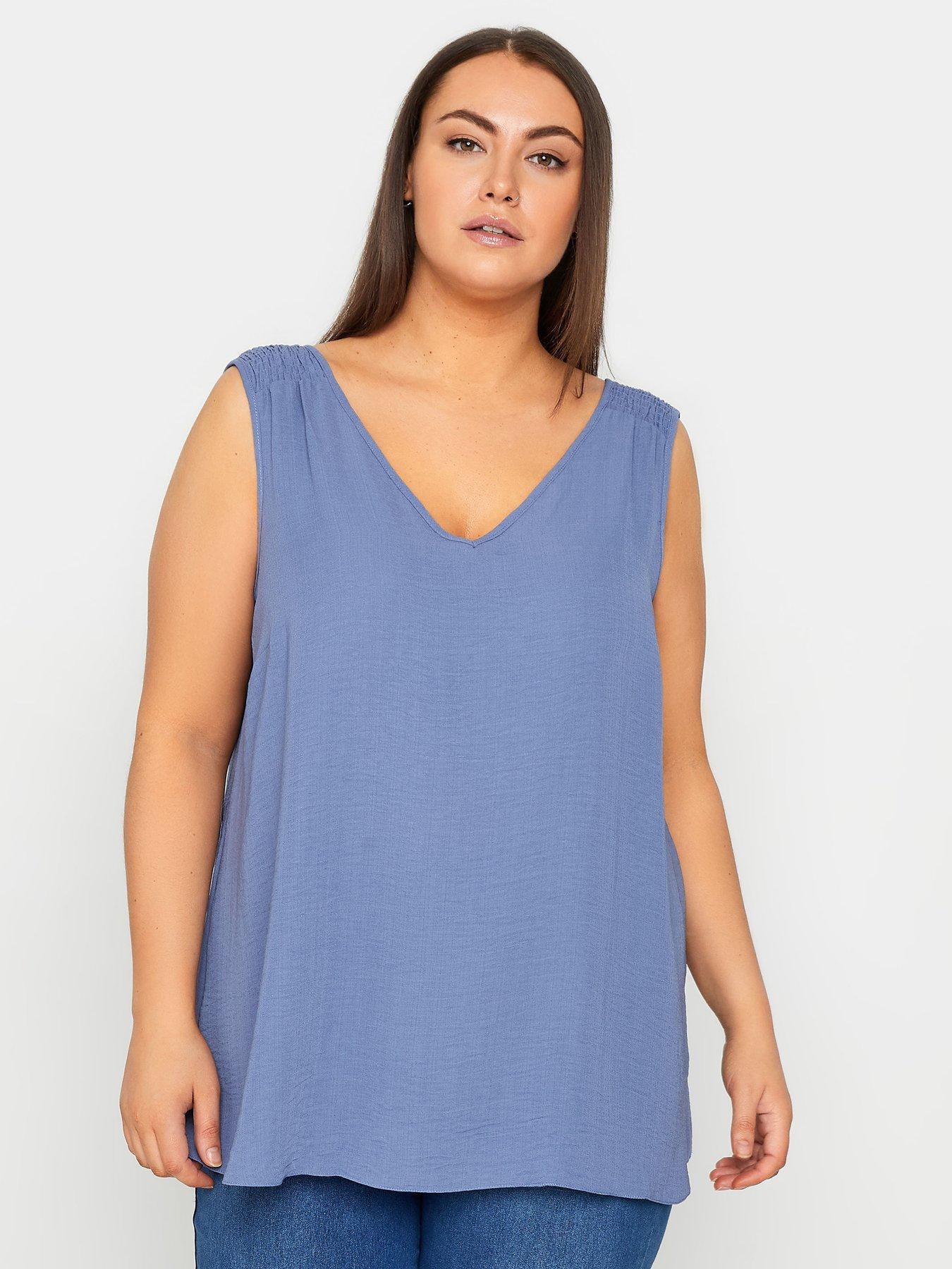 evans-v-neck-vest-top-blue