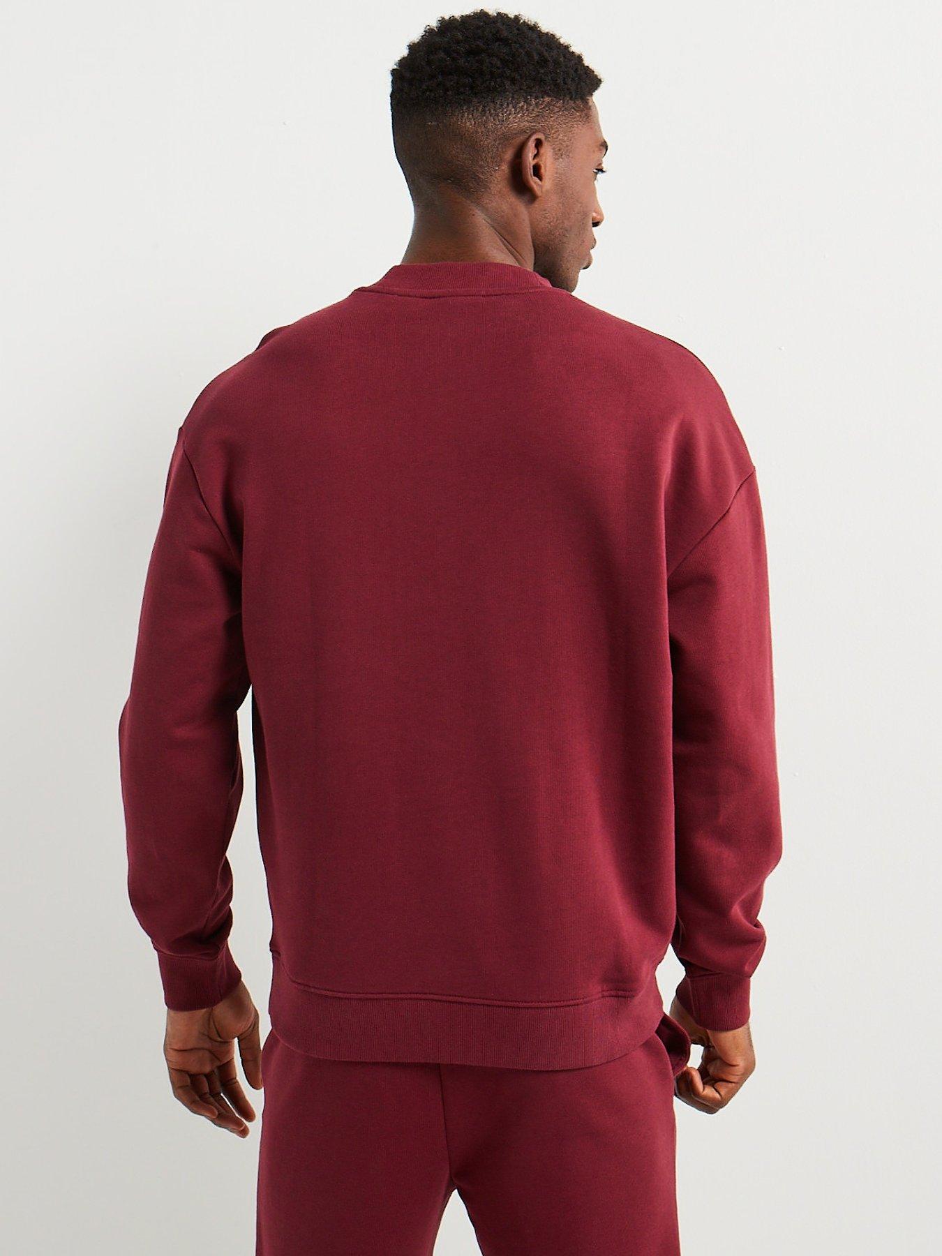 hugo-hugo-dapocrew-centre-logo-relaxed-fit-crew-sweat-dark-redstillFront