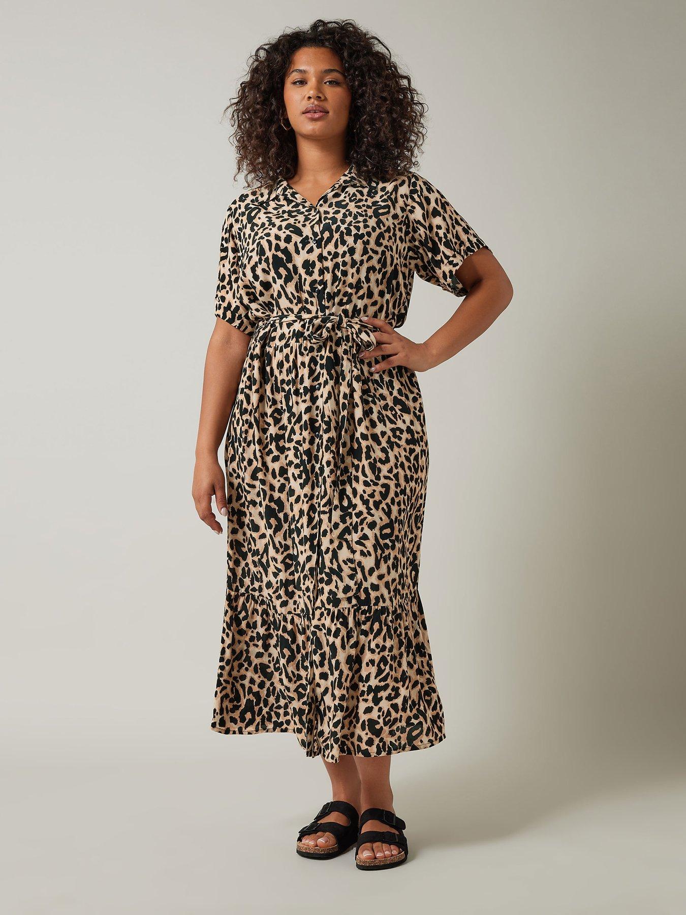 evans-animal-print-shirt-dress