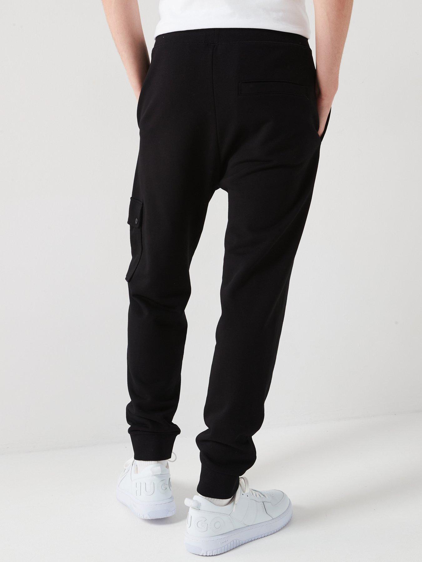 hugo-hugo-dwellrom-relaxed-fit-jersey-cargo-pants-blackstillFront