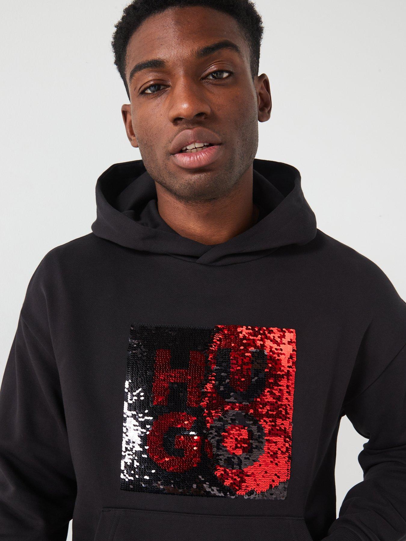 hugo-deseqino-reverse-sequin-logo-relaxed-fit-overhead-hoodie-blackdetail