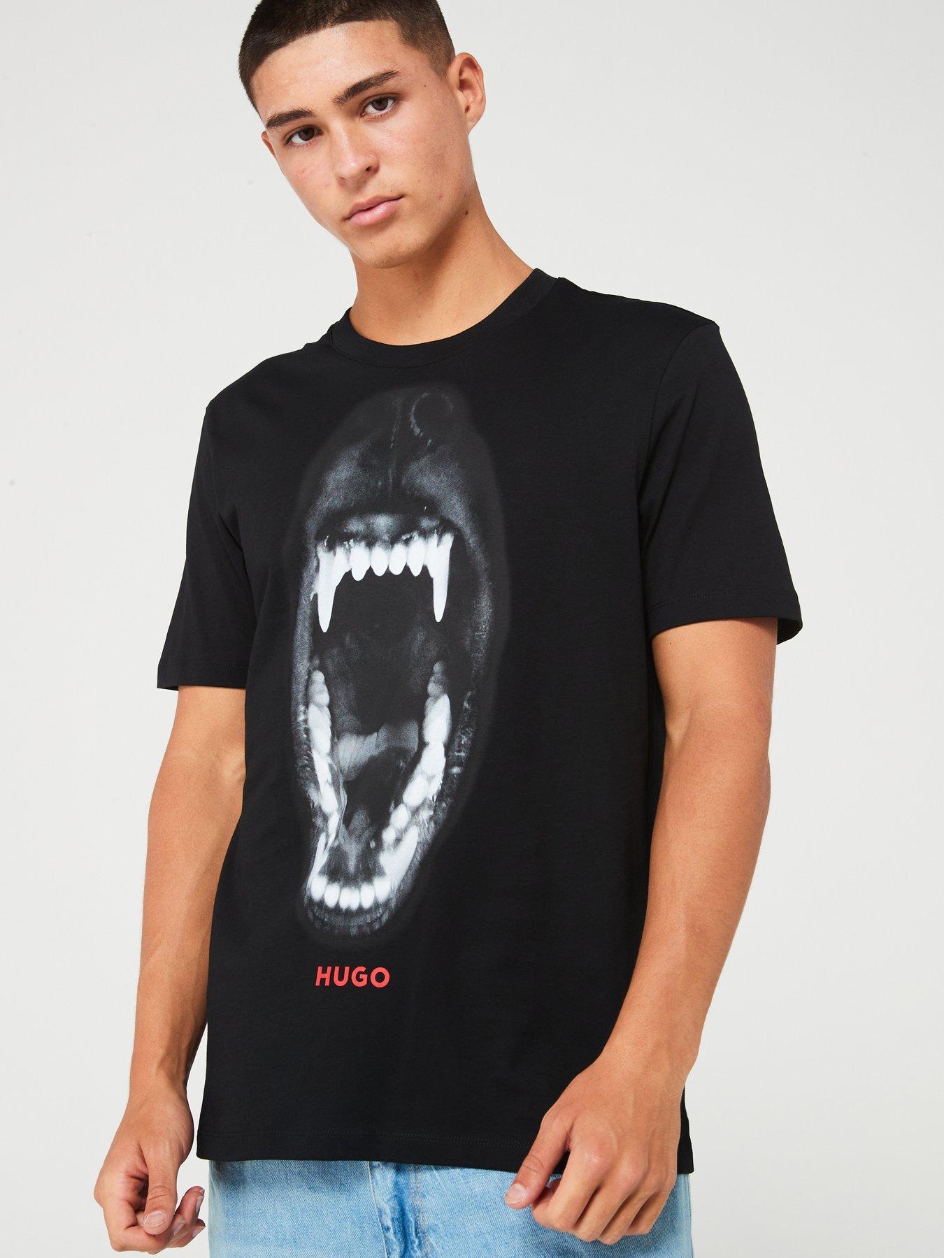 hugo-hugo-dayaking-teeth-graphic-regular-fit-t-shirt-black