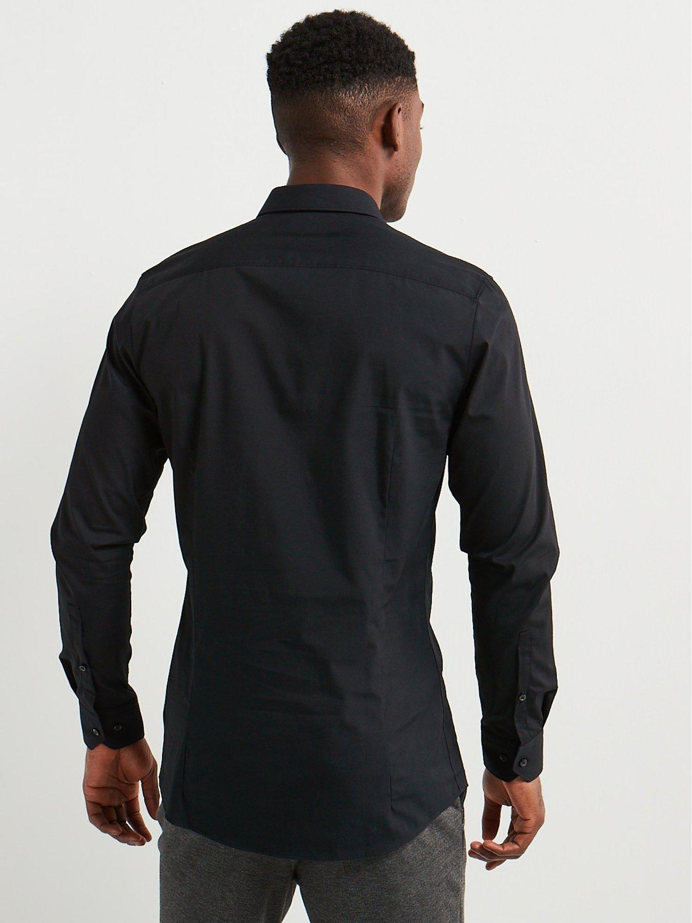 hugo-elisha02-slim-fit-collar-logo-long-sleeve-shirt-blackstillFront