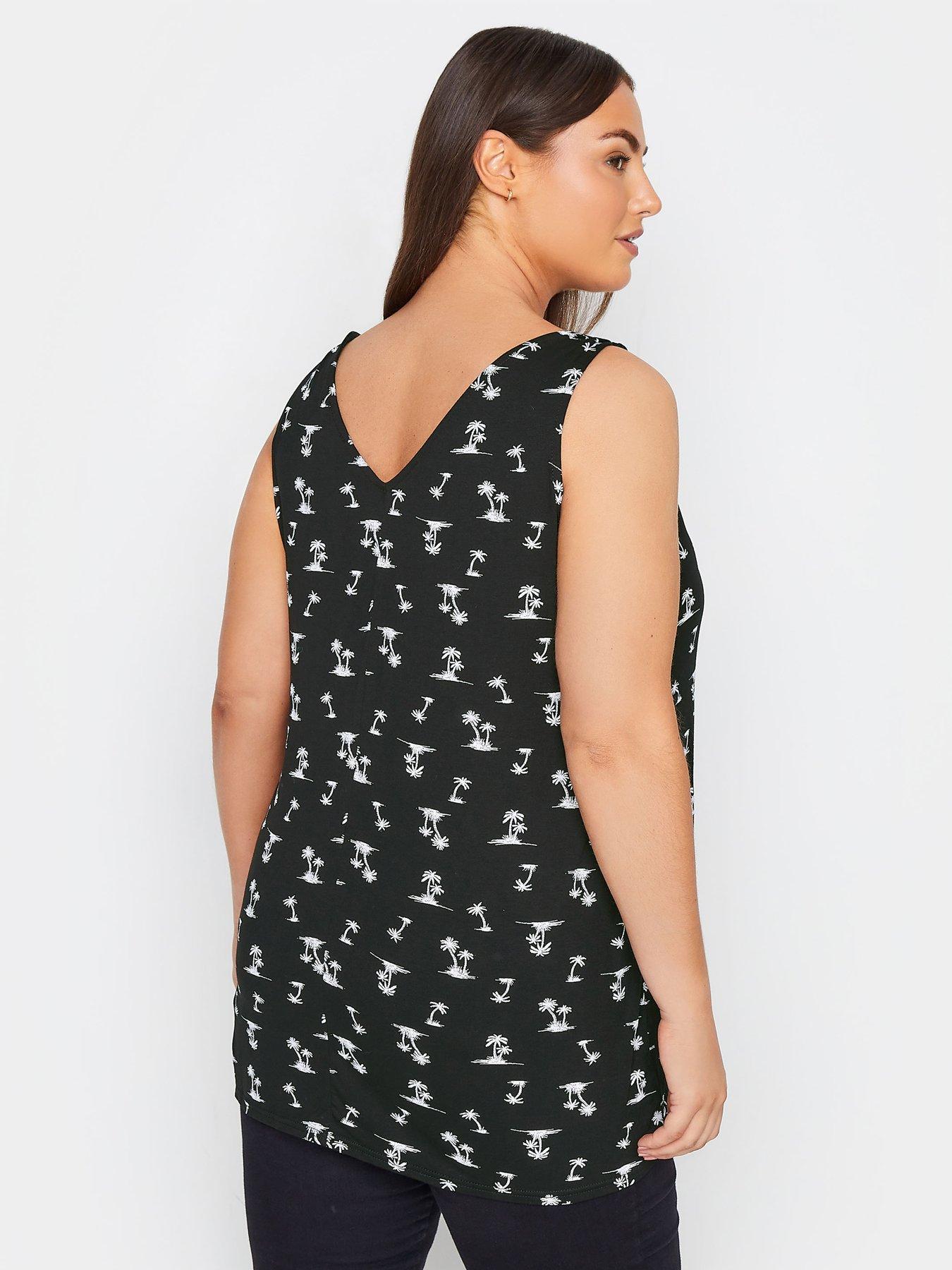 evans-shoulder-knot-printed-vest-top-blackstillFront