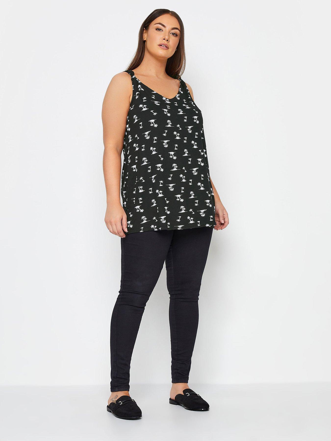 evans-shoulder-knot-printed-vest-top-blackback