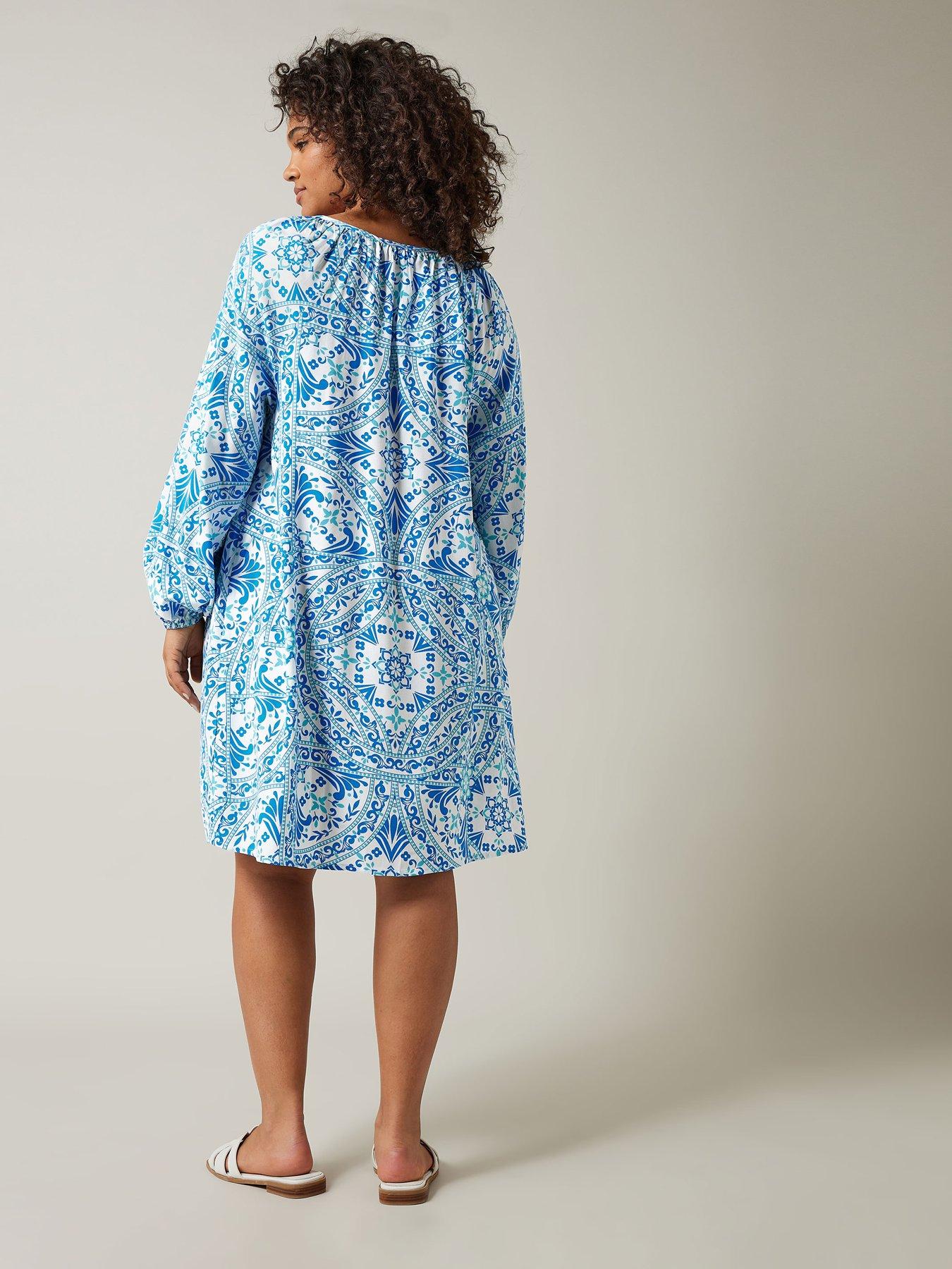 evans-tile-print-tunic-dressstillFront