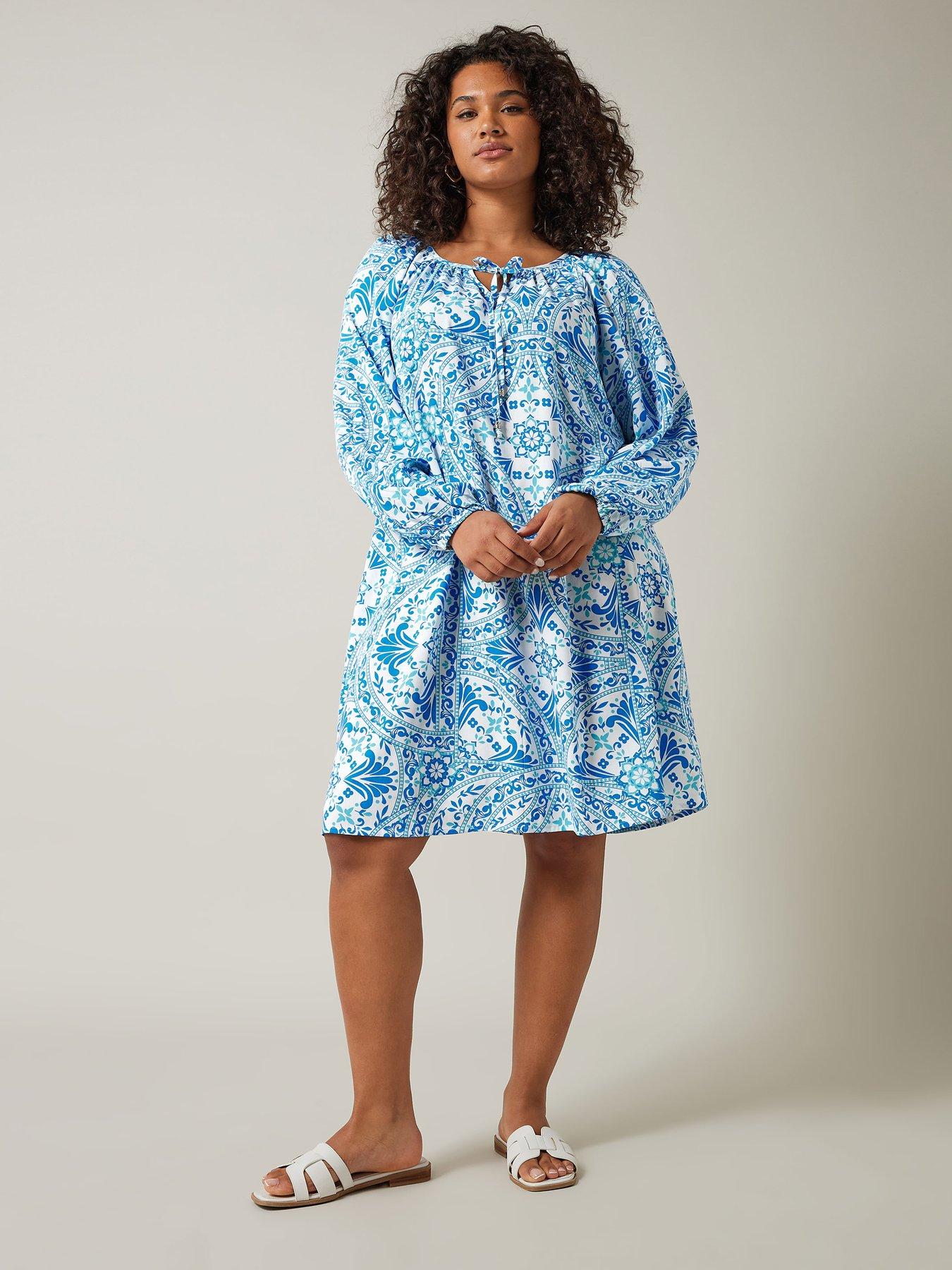 evans-tile-print-tunic-dressback