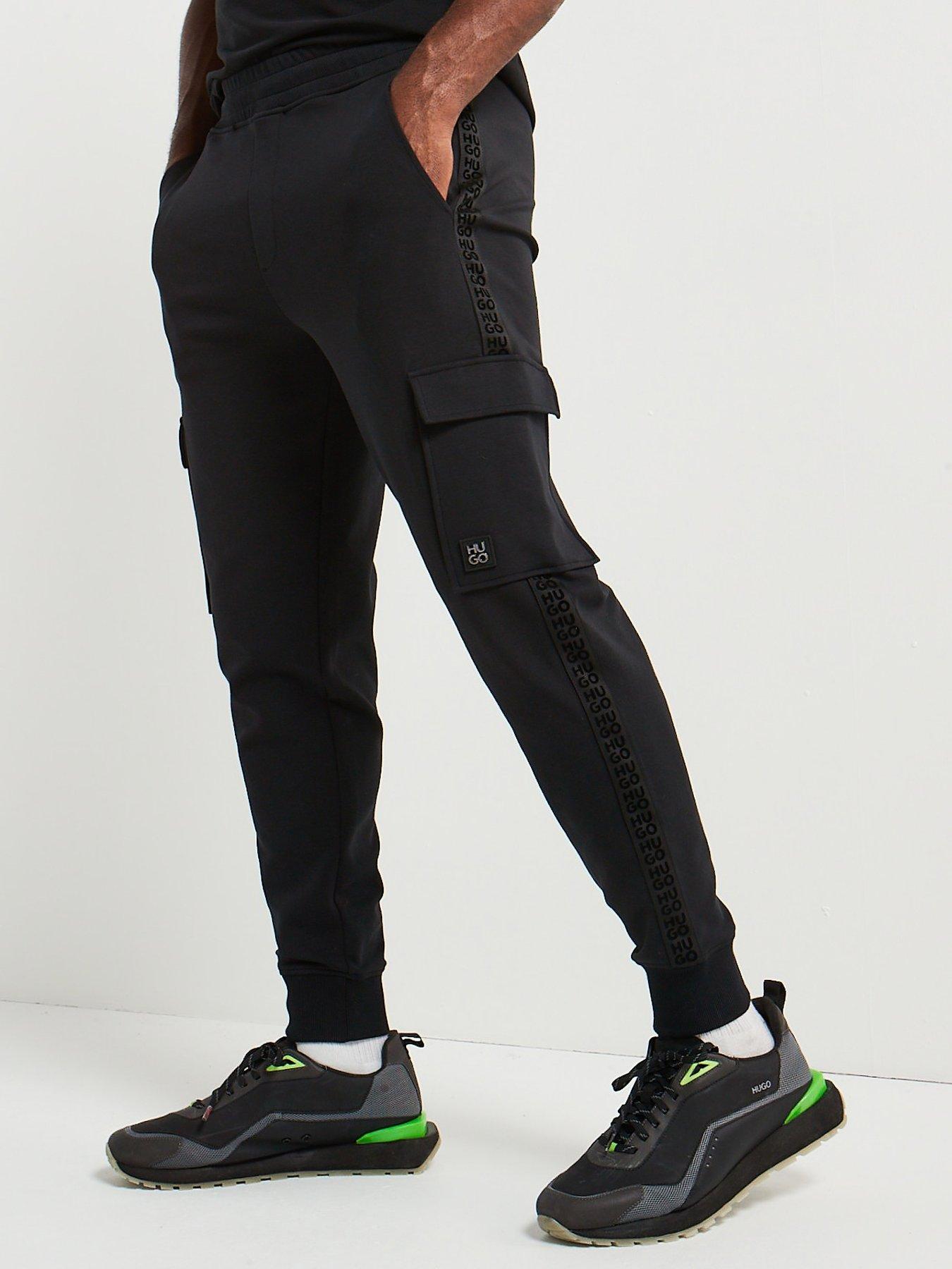 hugo-hugo-disland-stacked-tape-relaxed-fit-cargo-joggers-blackfront