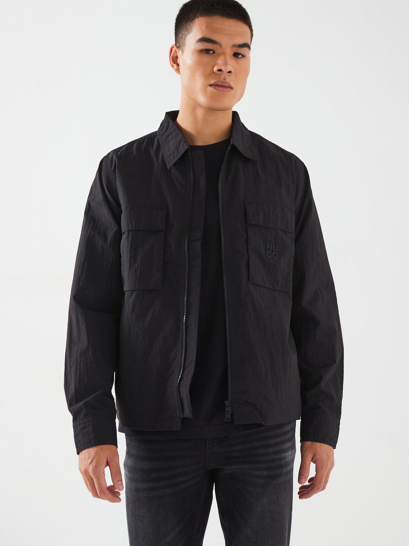 hugo-eselio-zip-nylon-overshirt-black