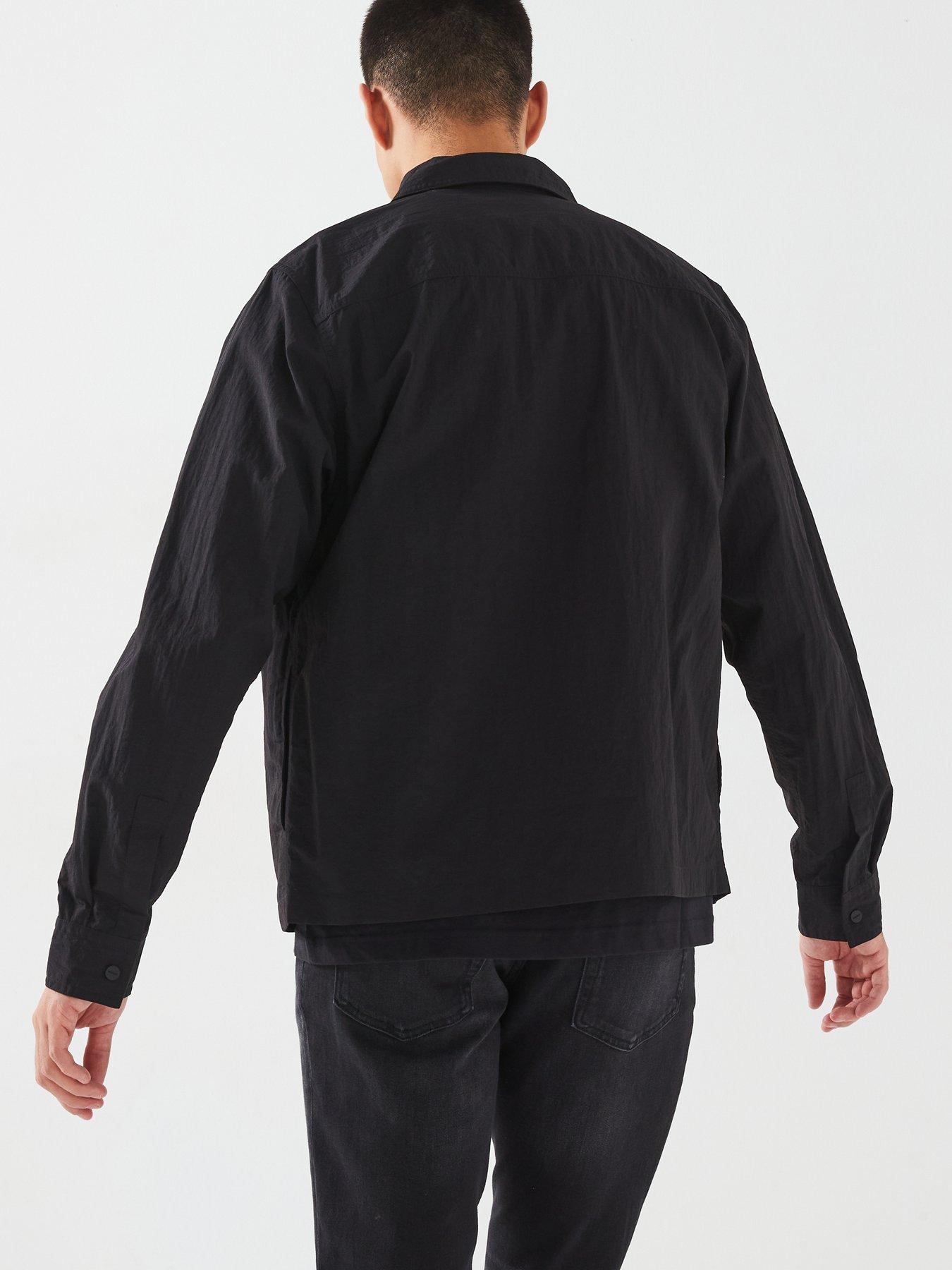 hugo-eselio-zip-nylon-overshirt-blackdetail