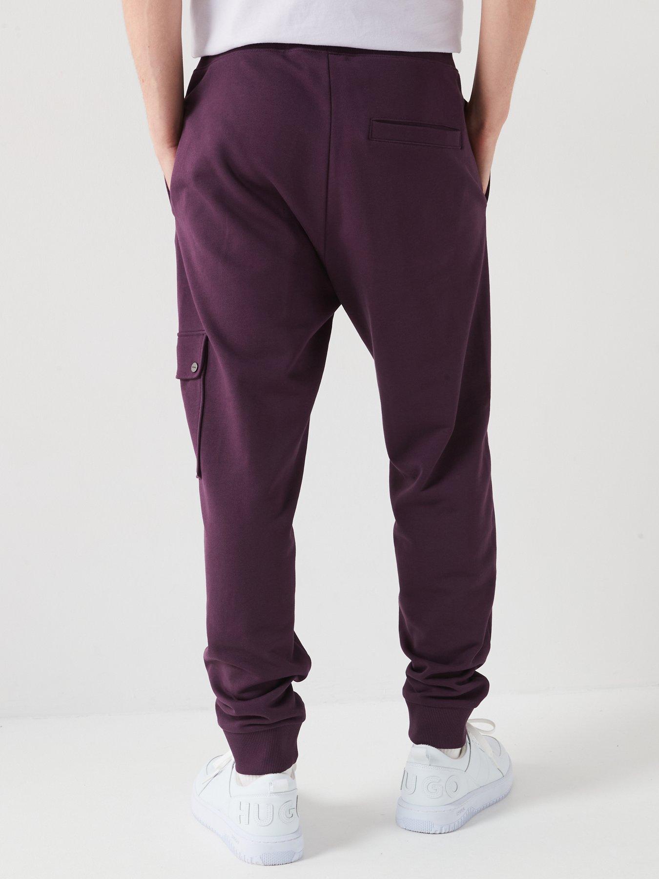 hugo-hugo-dwellrom-relaxed-fit-jersey-cargo-pants-purplestillFront