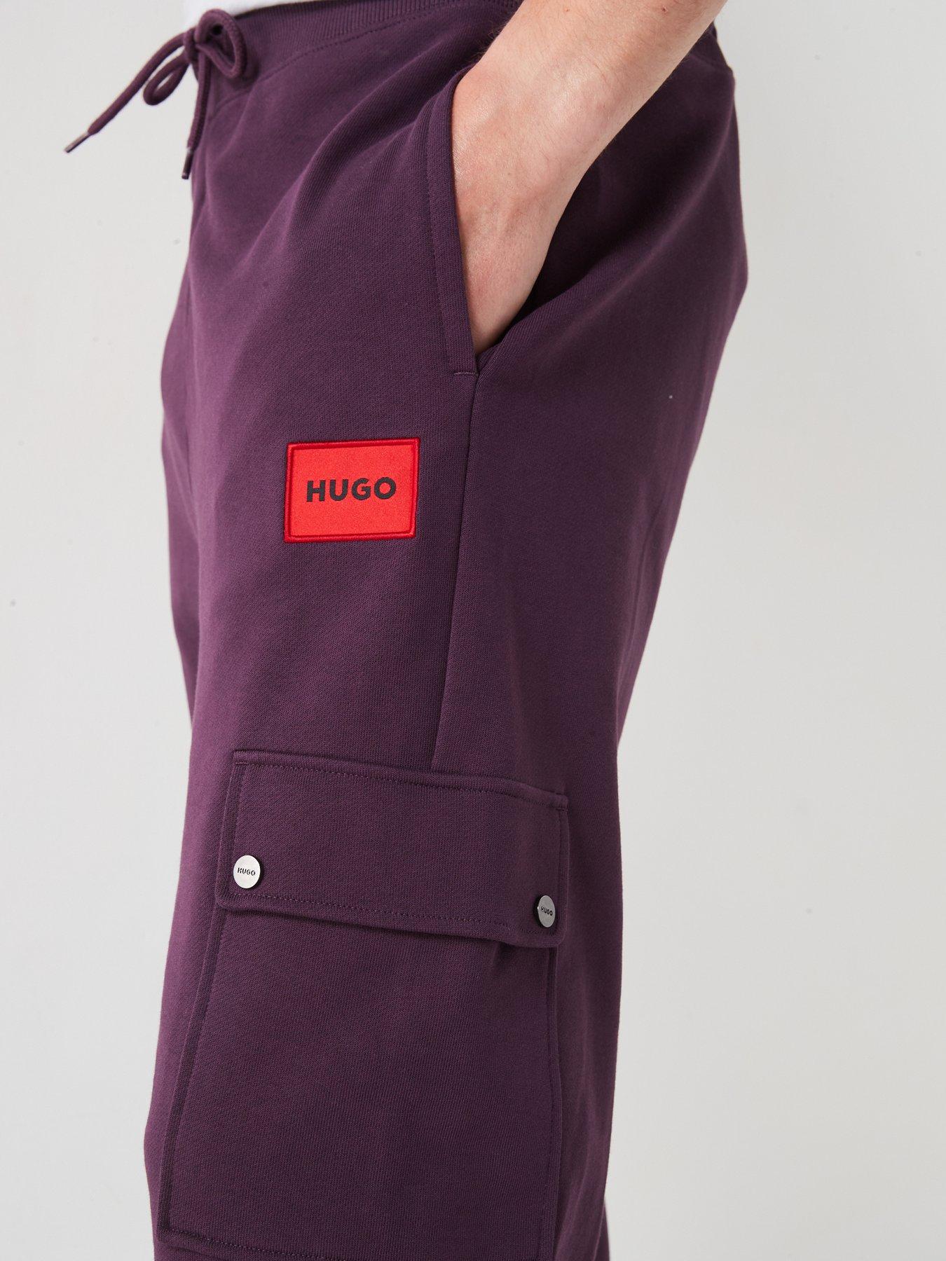 hugo-hugo-dwellrom-relaxed-fit-jersey-cargo-pants-purpleoutfit