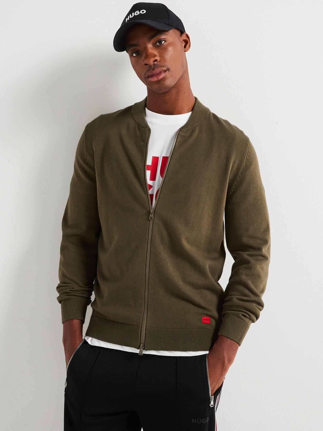 hugo-san-jaque-c-regular-fit-knitted-bomber-jacket-khaki