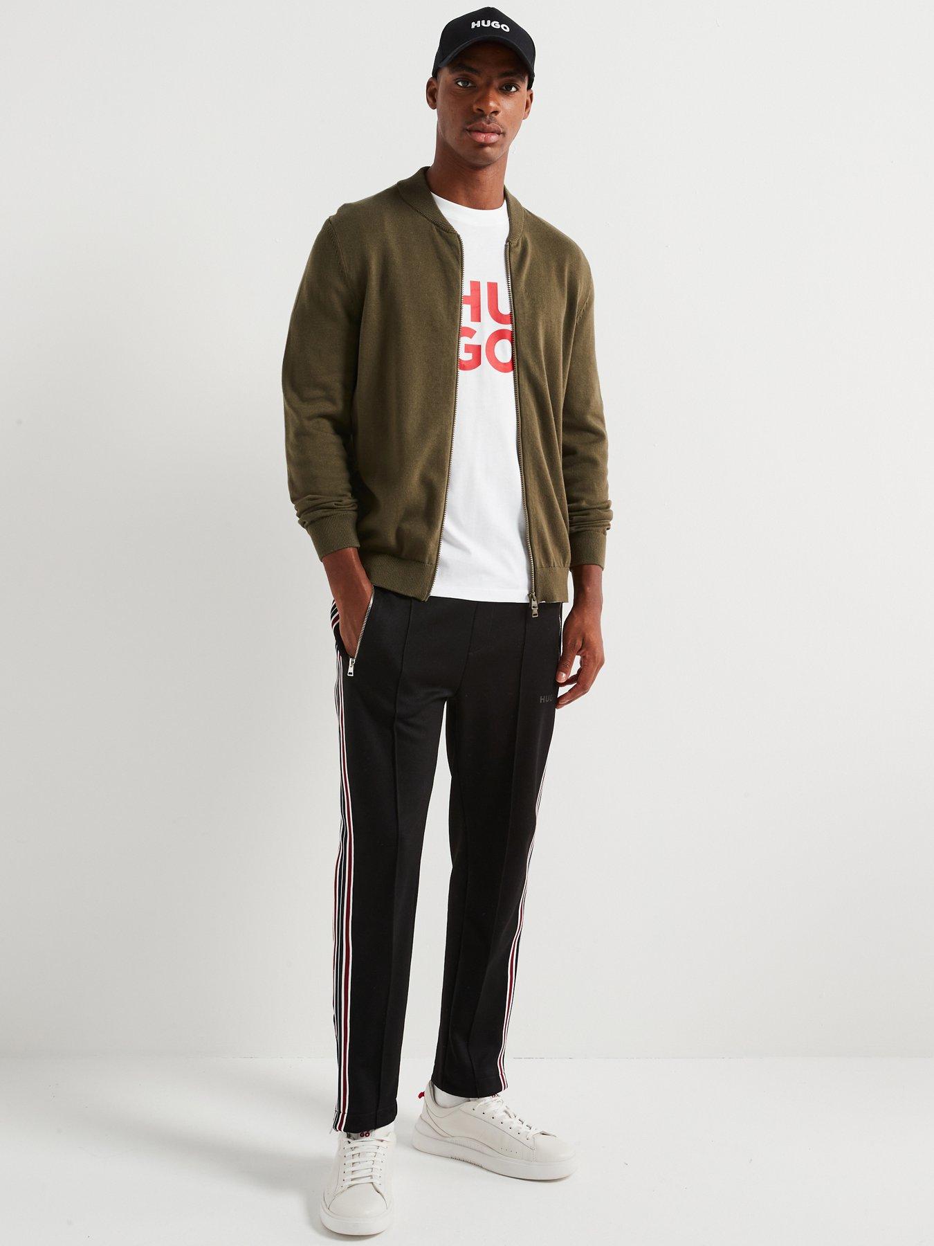 Image 3 of 6 of HUGO San Jaque-C Regular Fit Knitted Bomber Jacket - Khaki