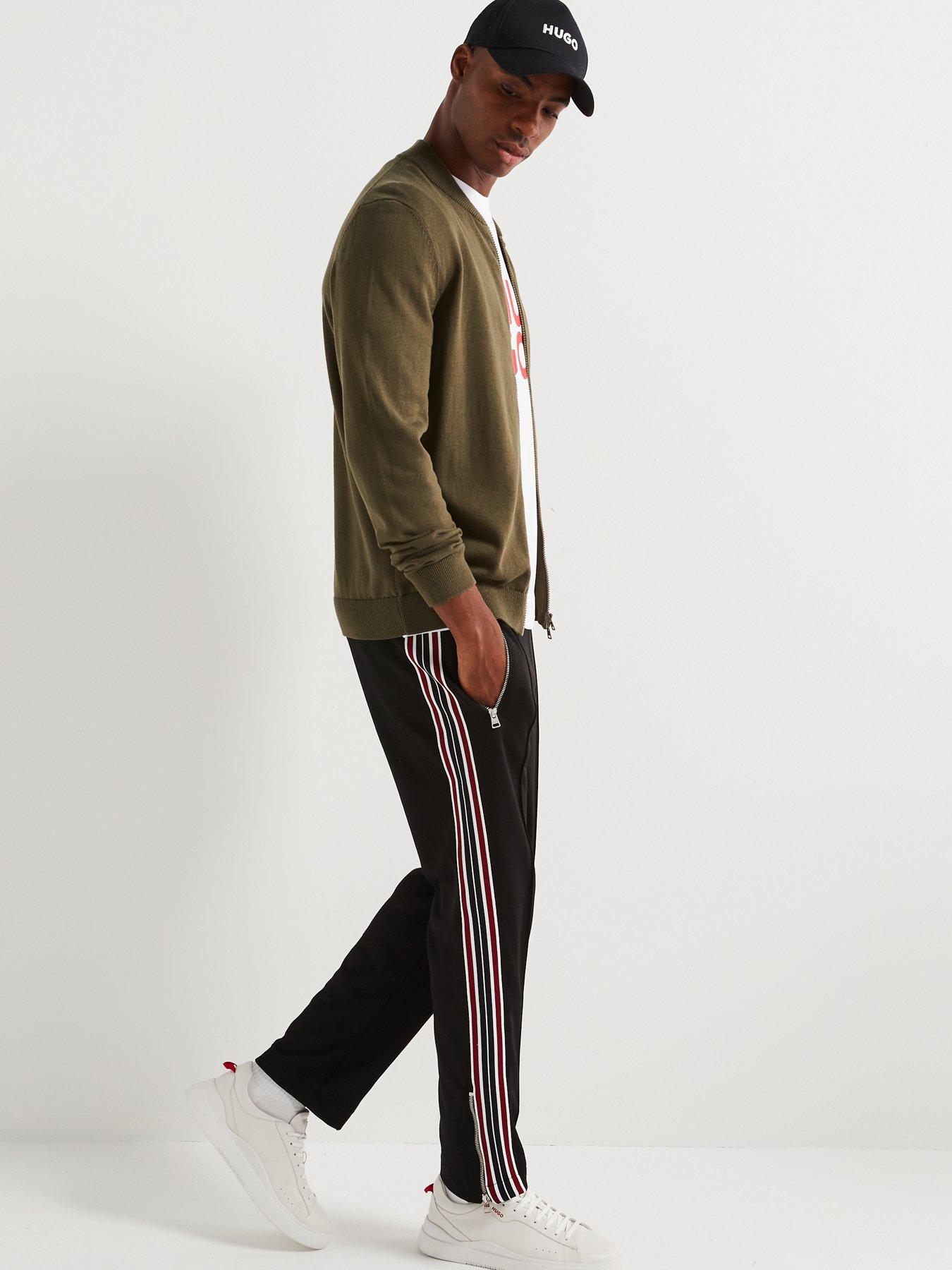 Image 6 of 6 of HUGO San Jaque-C Regular Fit Knitted Bomber Jacket - Khaki