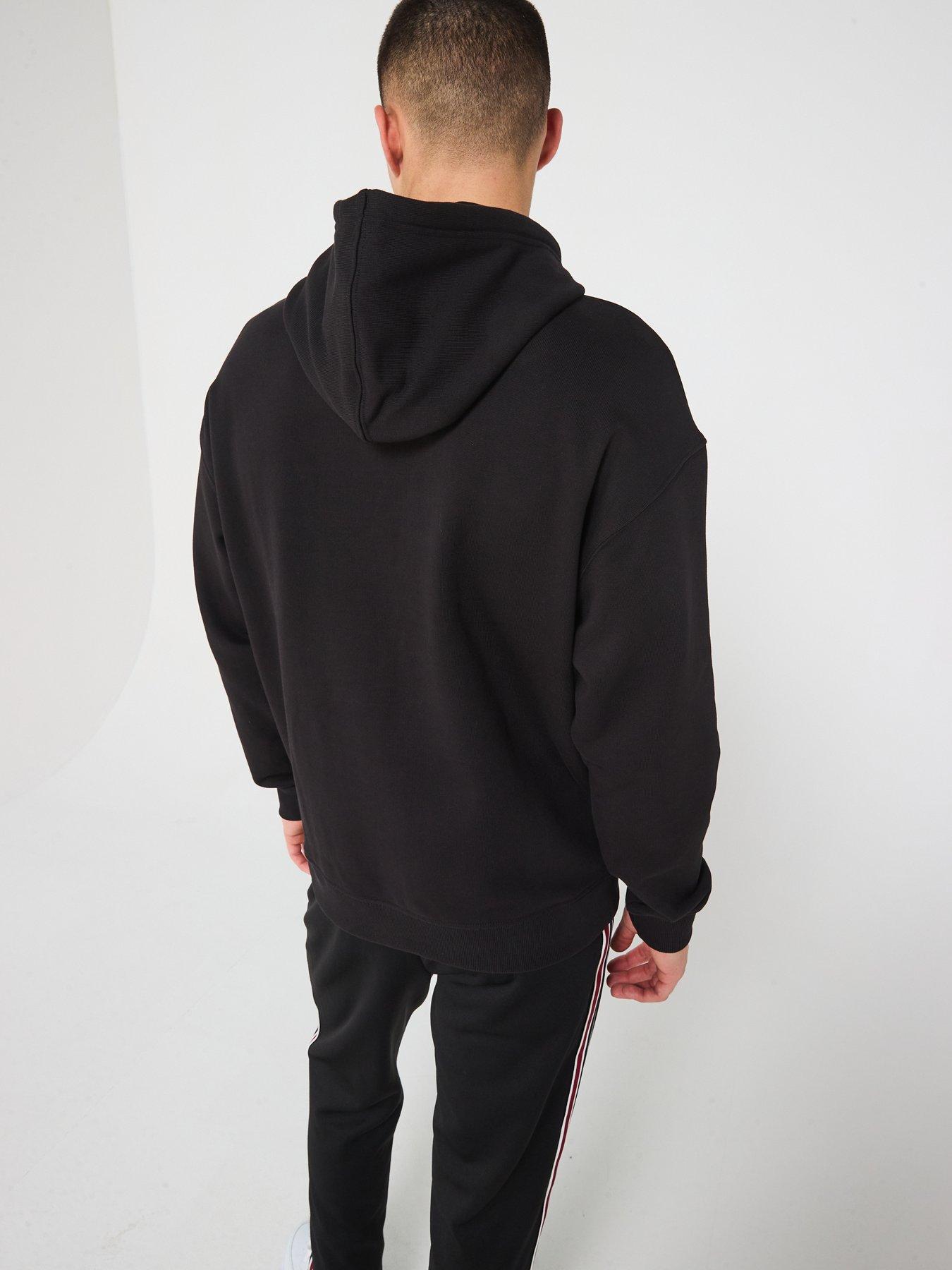 hugo-dugojellow-logo-relaxed-fit-overhead-hoodie-blackstillFront