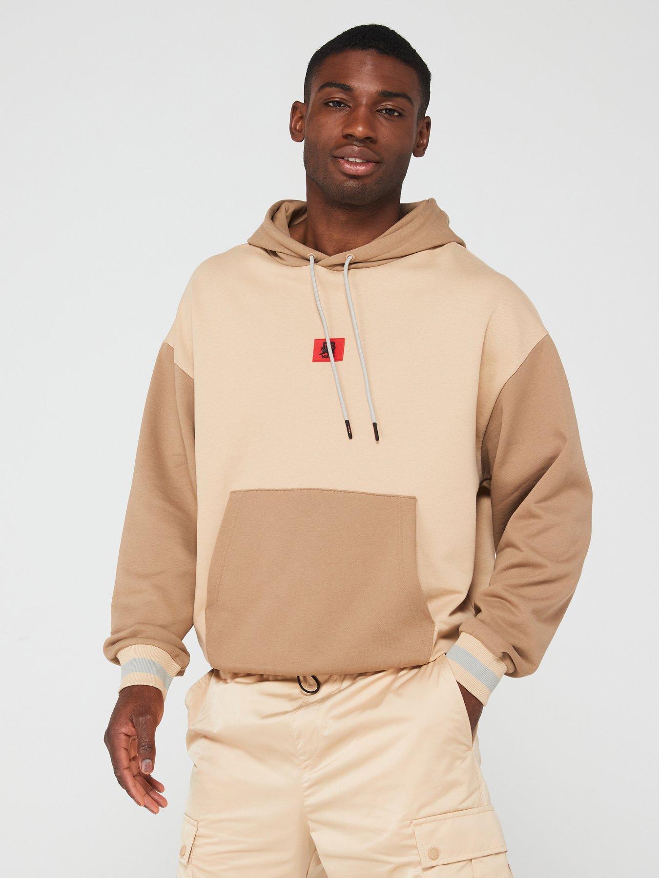 hugo-x-rbnbspdichecknbspcontrast-oversized-fit-overhead-hoodie-beige