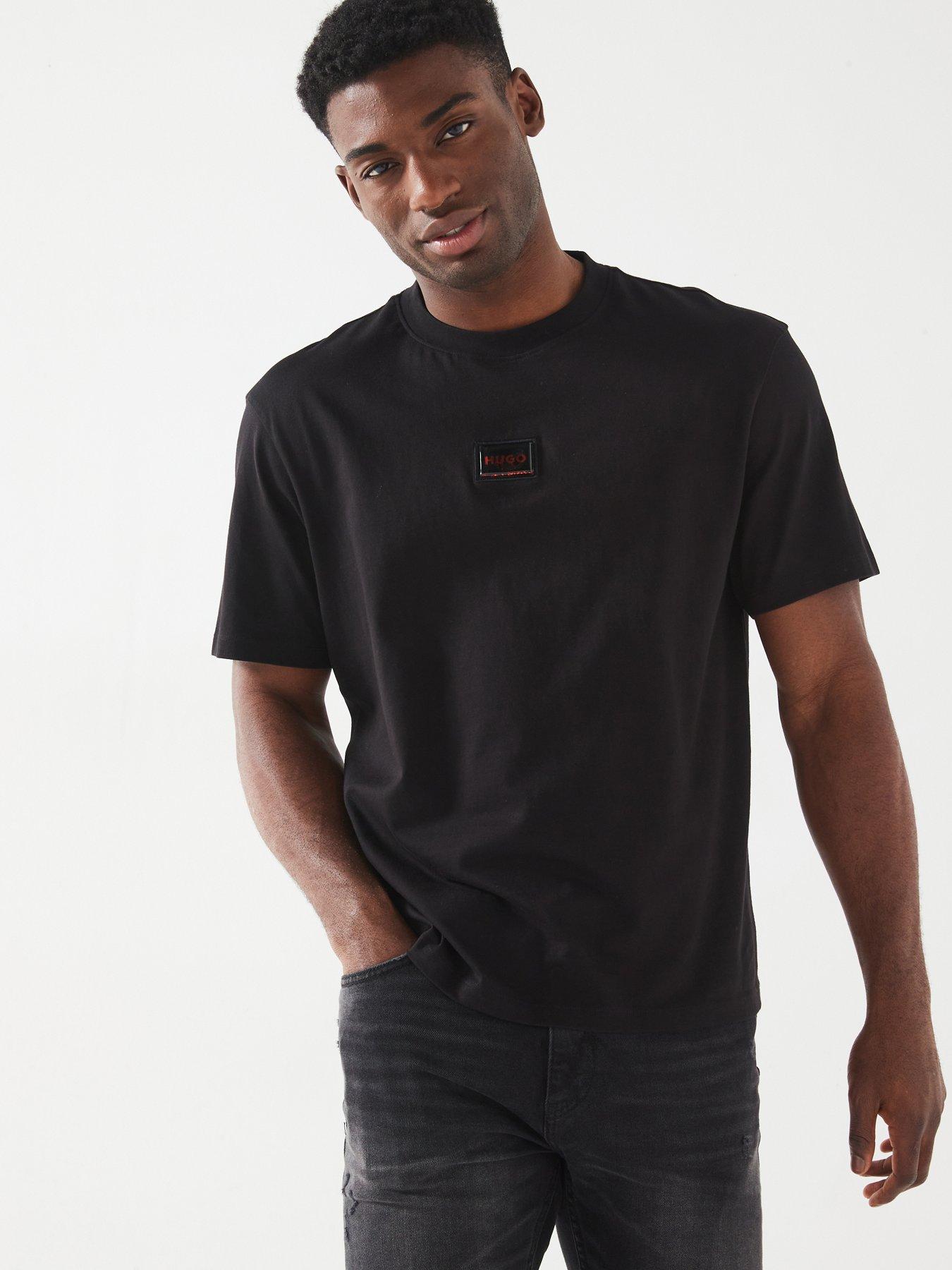 hugo-dugojelly-logo-relaxed-fit-t-shirt-black