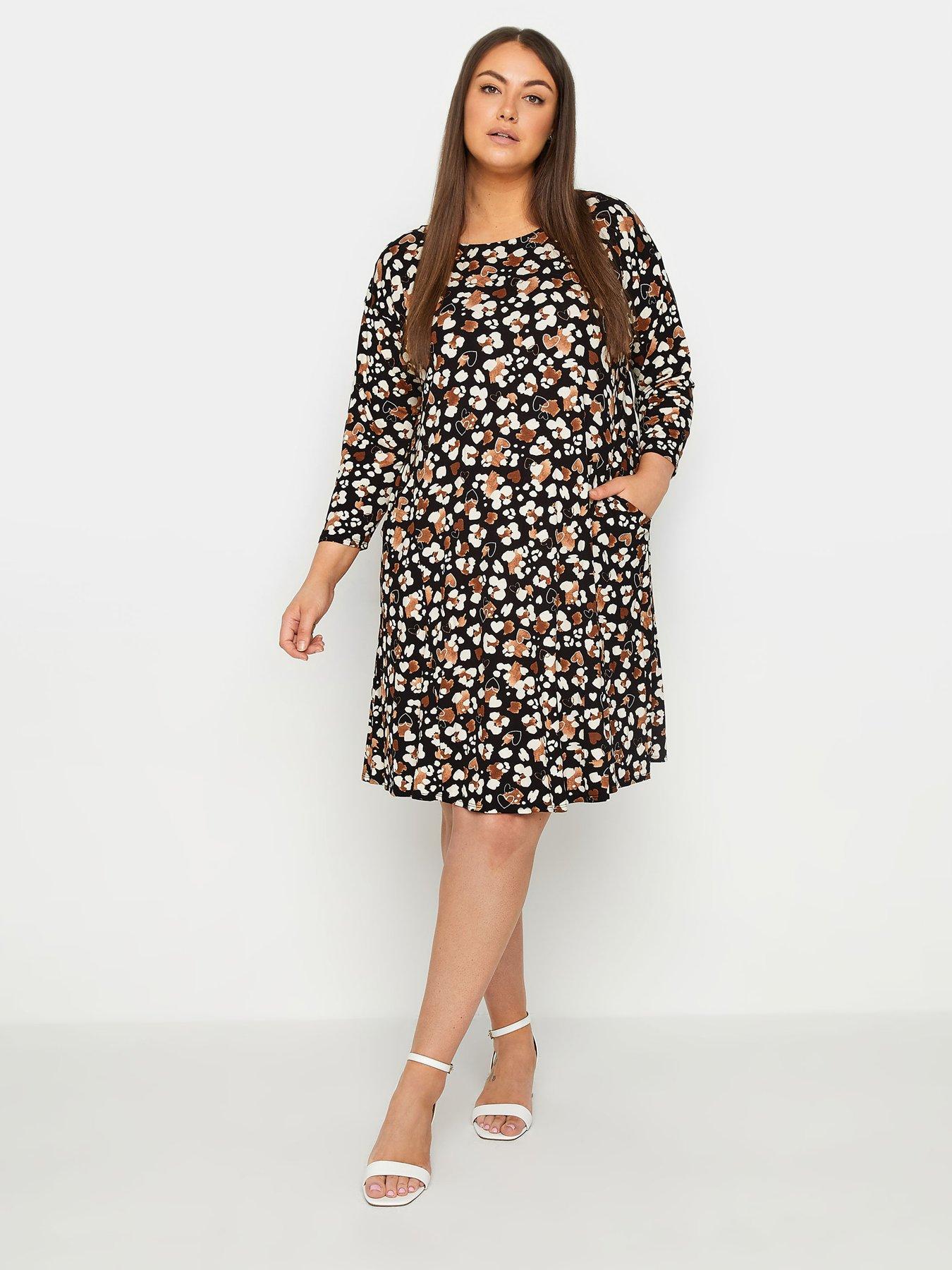 evans-animal-print-pocket-jersey-dress