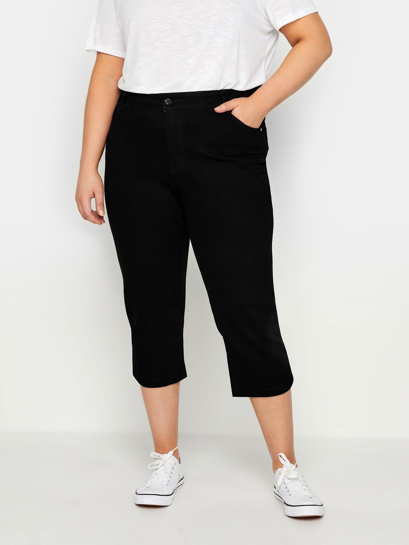 Cropped Jeans Black