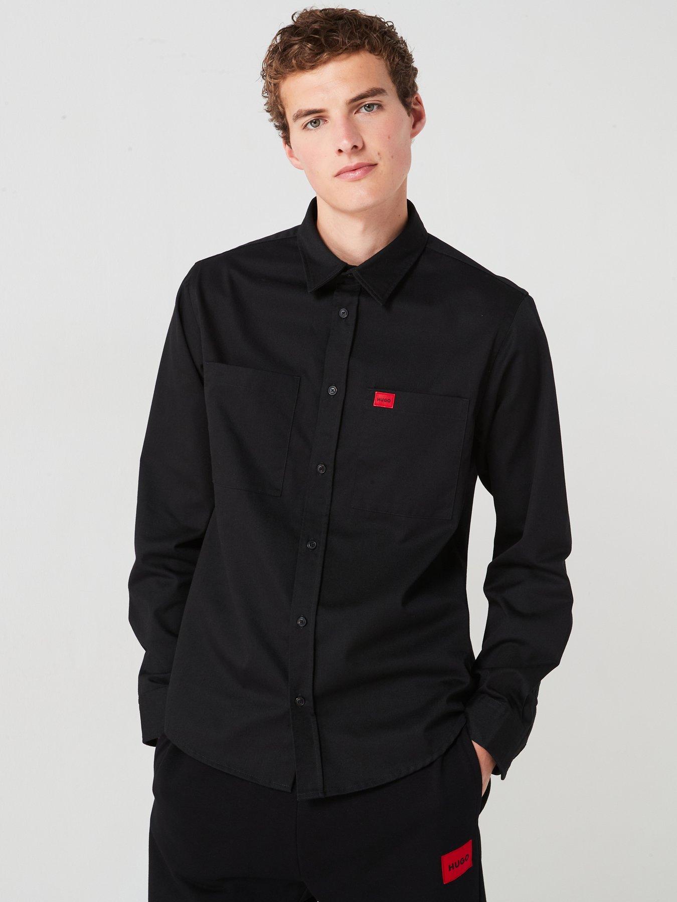 hugo-hugo-egrin-double-pocket-shirt-blackfront