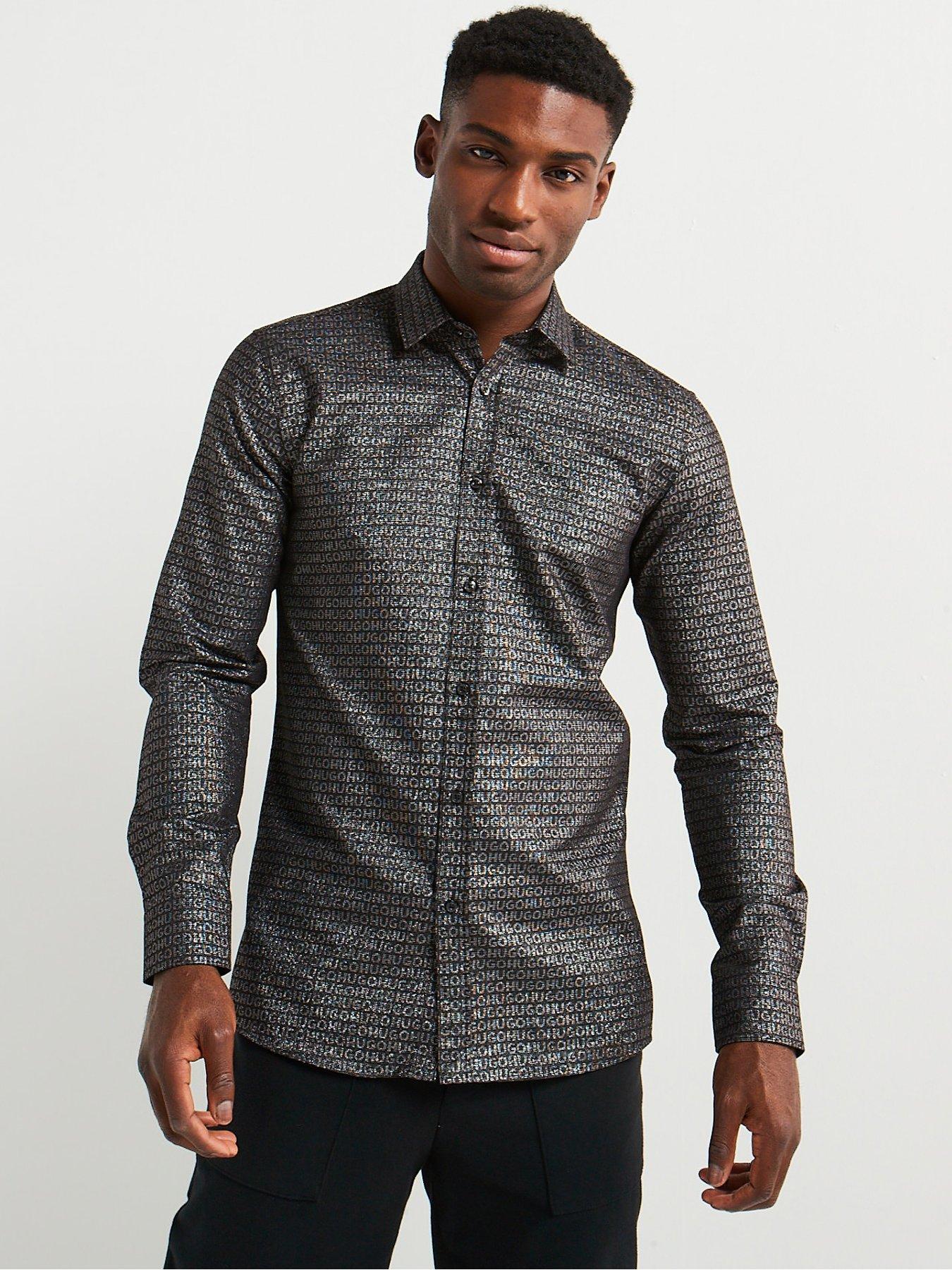 hugo-hugo-elisha02-slim-fit-metallic-all-over-print-long-sleeve-shirt-black