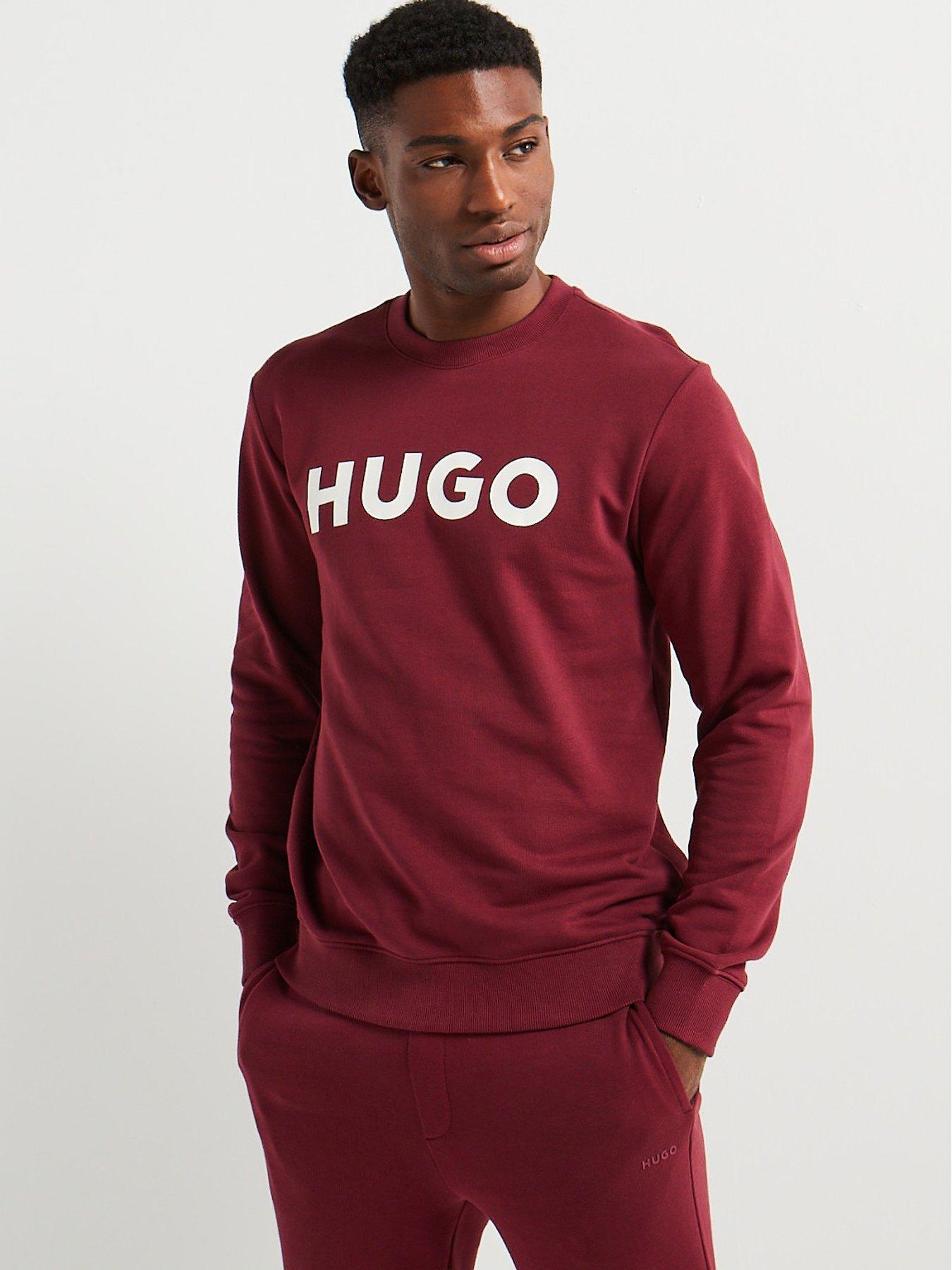 hugo-hugo-dem-chest-logo-crew-sweat-dark-red