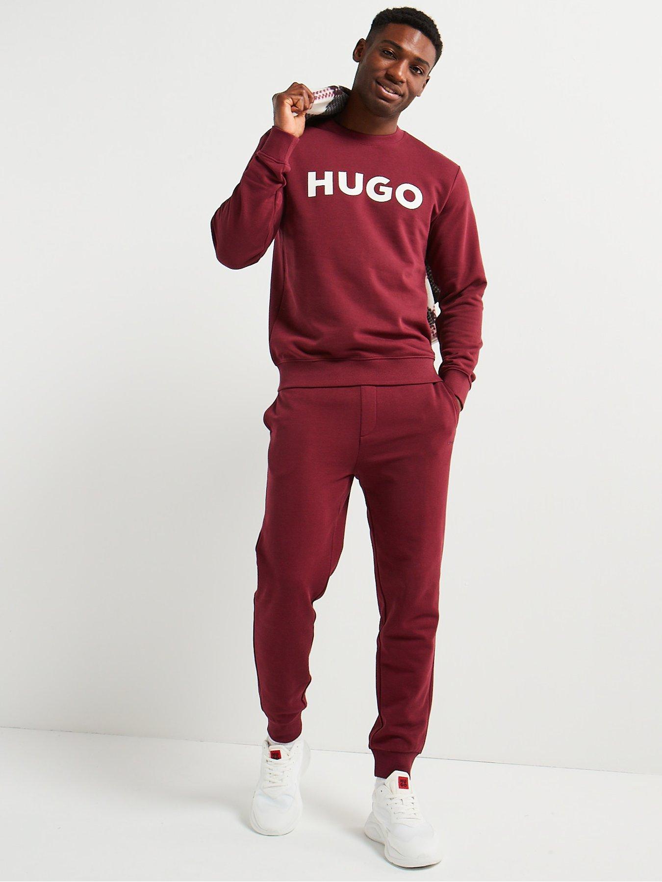 hugo-hugo-dem-chest-logo-crew-sweat-dark-redback