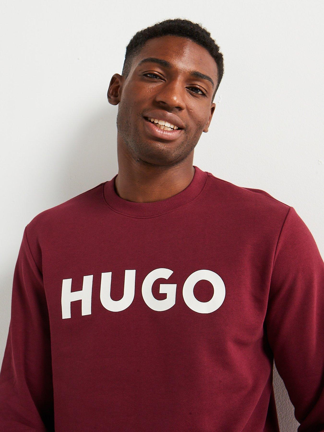 hugo-hugo-dem-chest-logo-crew-sweat-dark-redoutfit