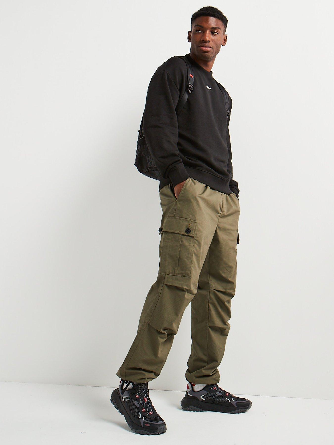 Image 3 of 5 of HUGO Dapocrew Relaxed Fit Crewneck Sweatshirt - Black