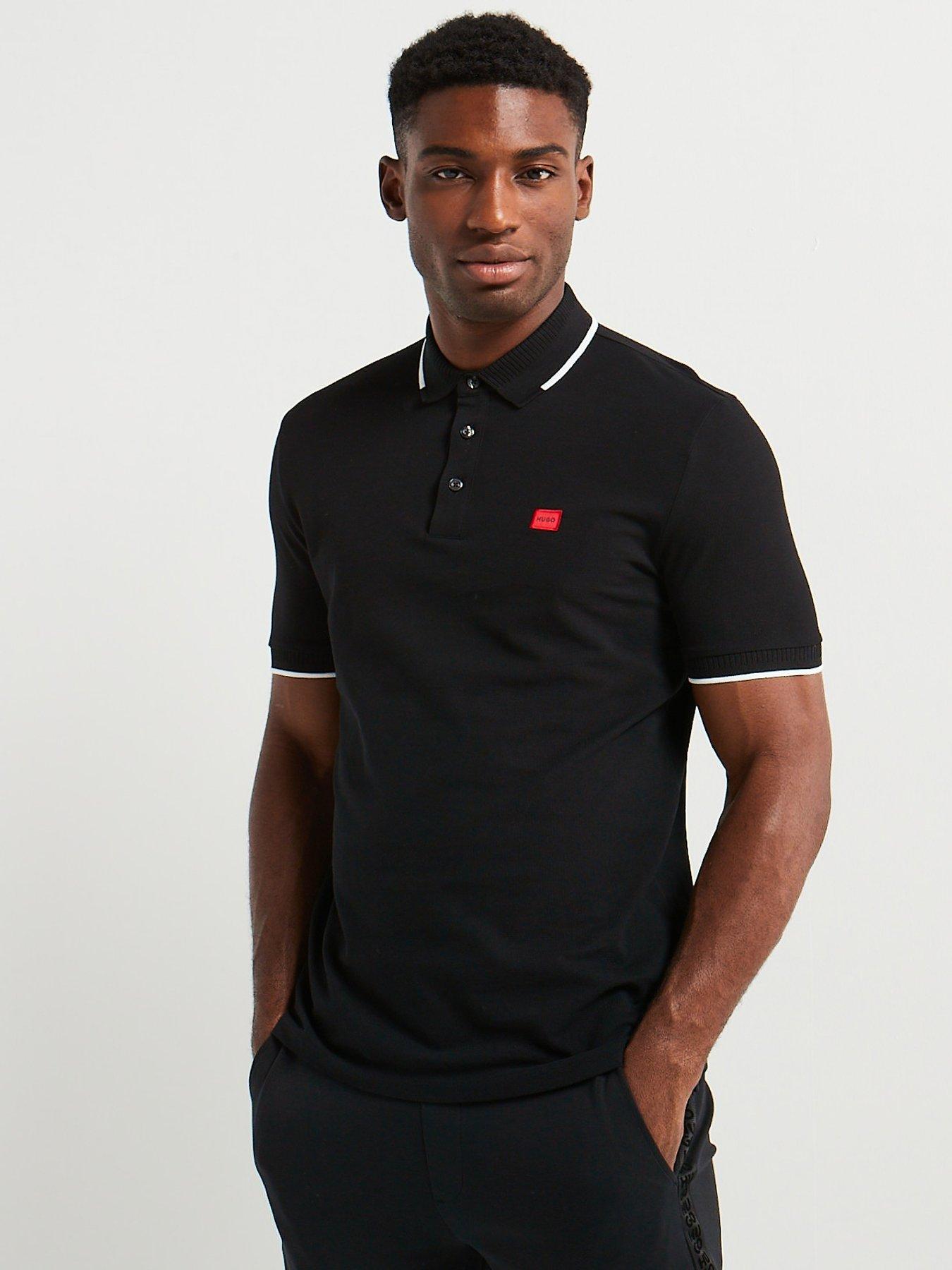 hugo-deresino232-slim-fit-short-sleeve-polo-shirt-black