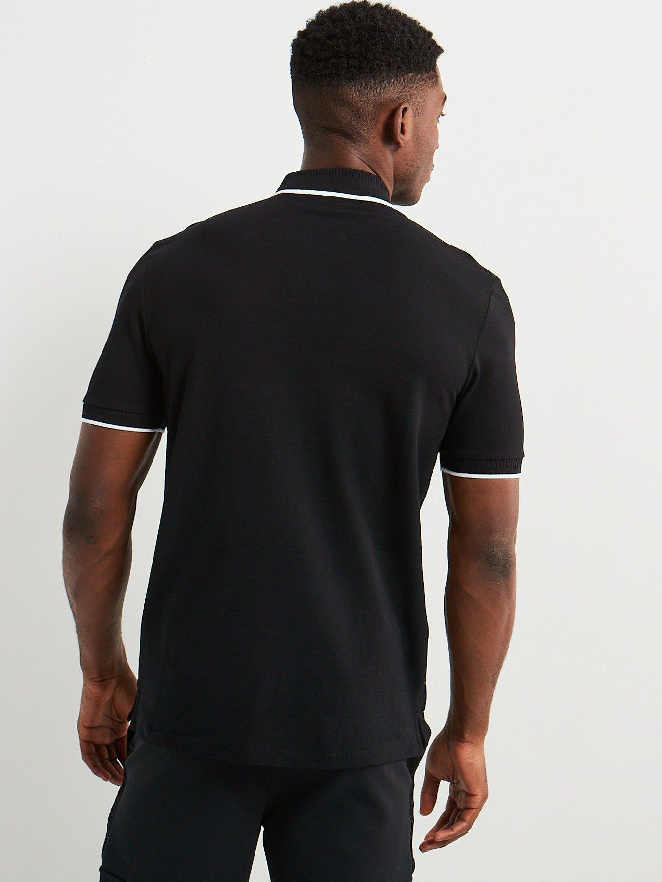 hugo-hugo-deresino232-slim-fit-short-sleeve-polo-shirt-blackstillFront