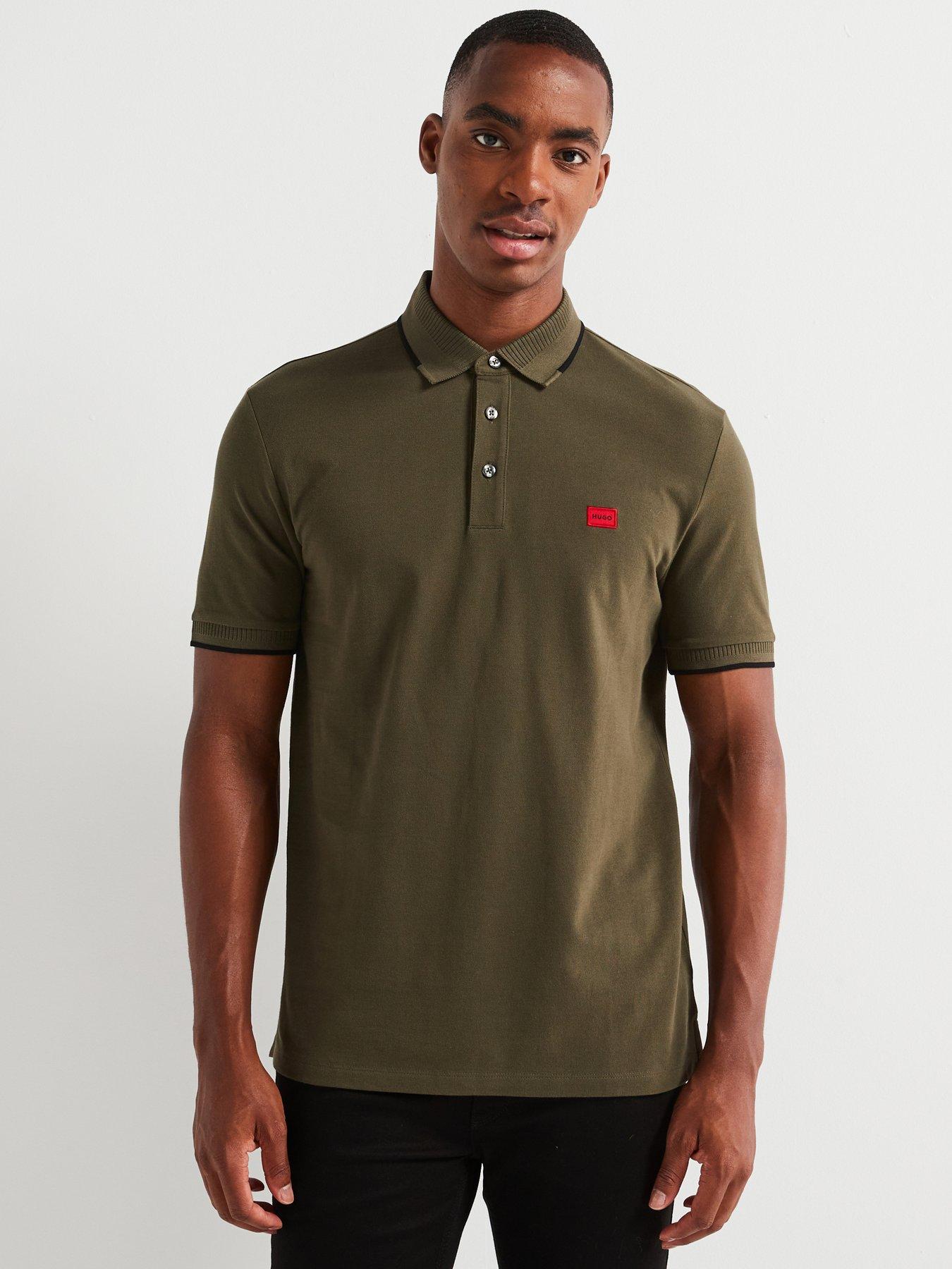 hugo-hugo-deresino232-slim-fit-short-sleeve-polo-shirt-khaki