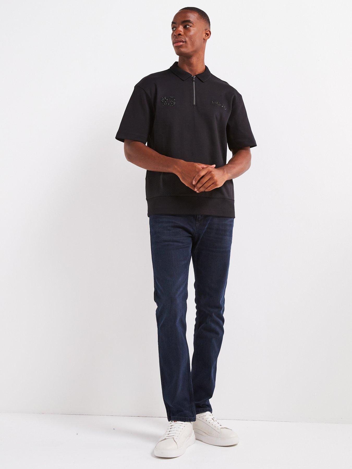 hugo-hugo-dacapolo-rhinestone-zip-relaxed-fit-jersey-polo-shirt-blackback