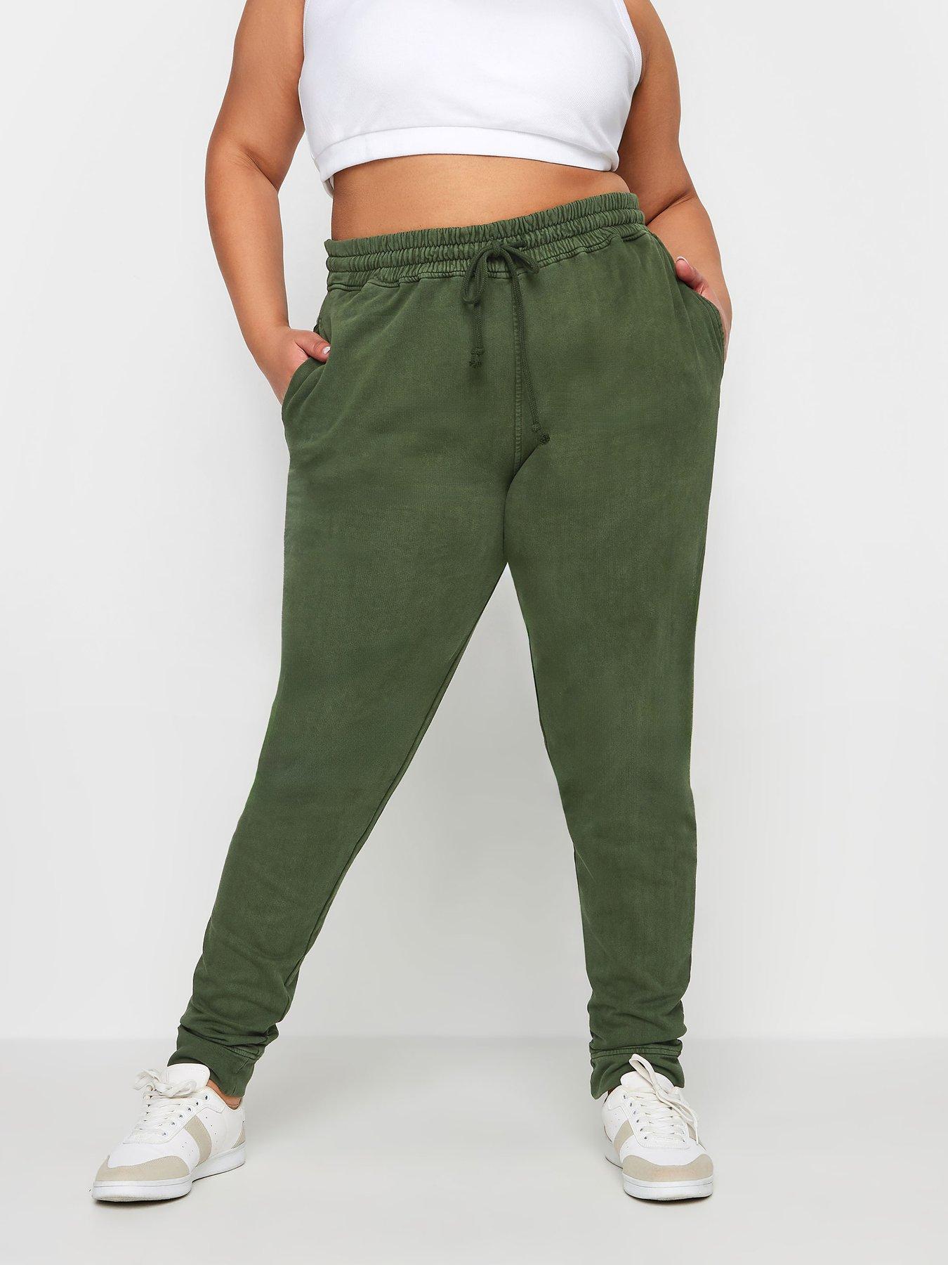 yours-curve-acid-washed-stretch-joggers-green