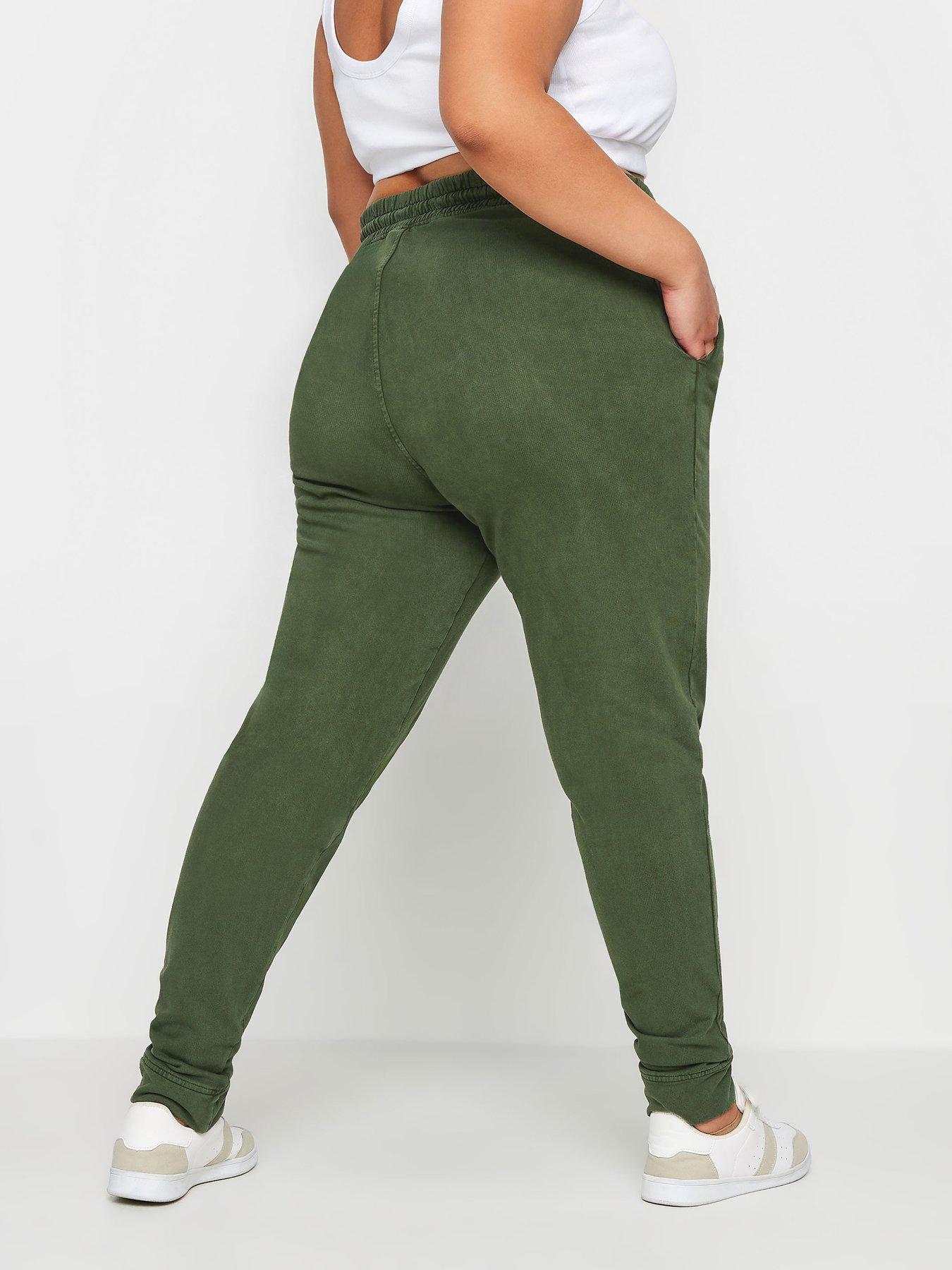 yours-curve-acid-washed-stretch-joggers-greenstillFront