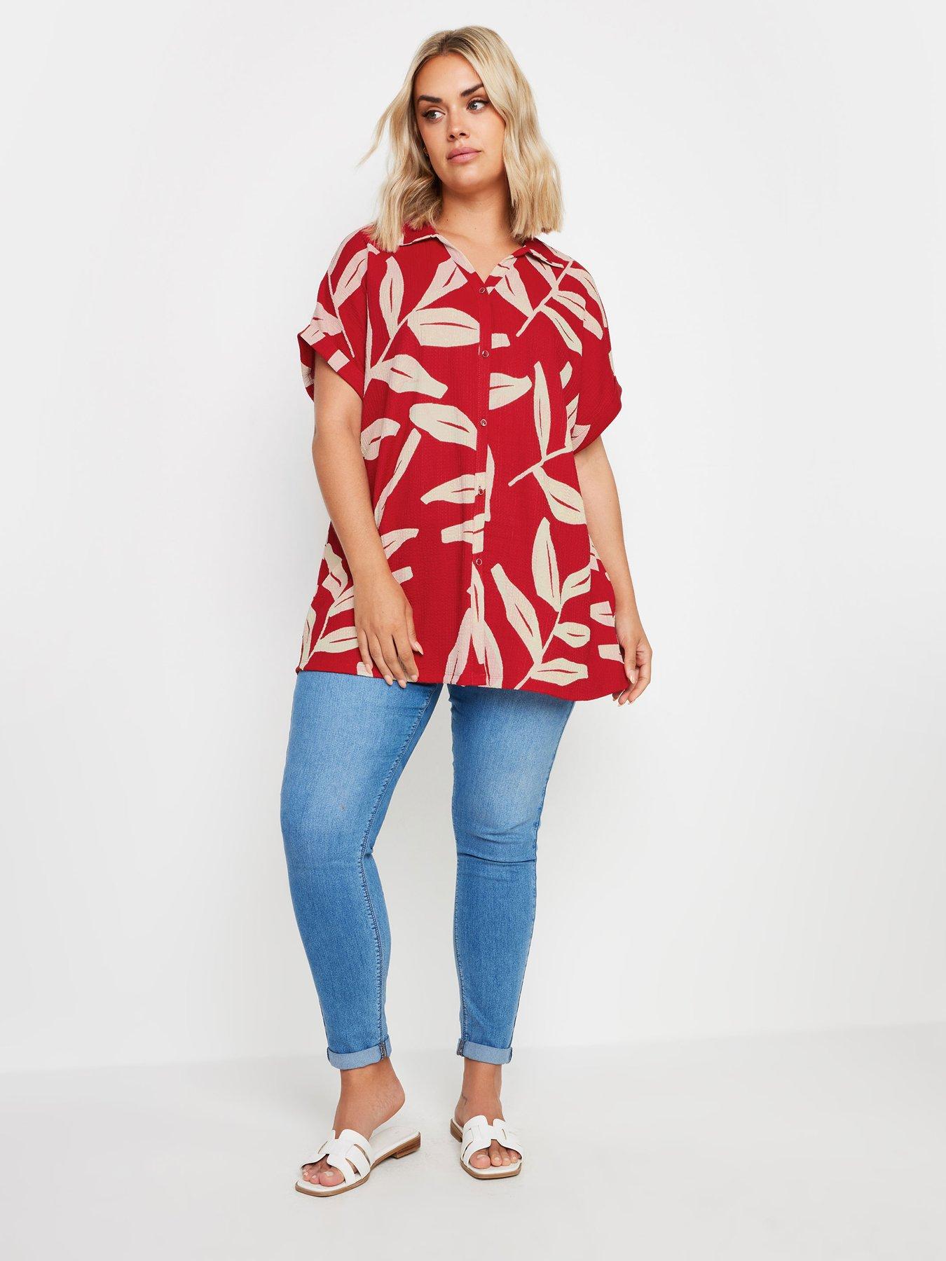 yours-curve-short-sleeve-grown-on-boxy-shirt-redback