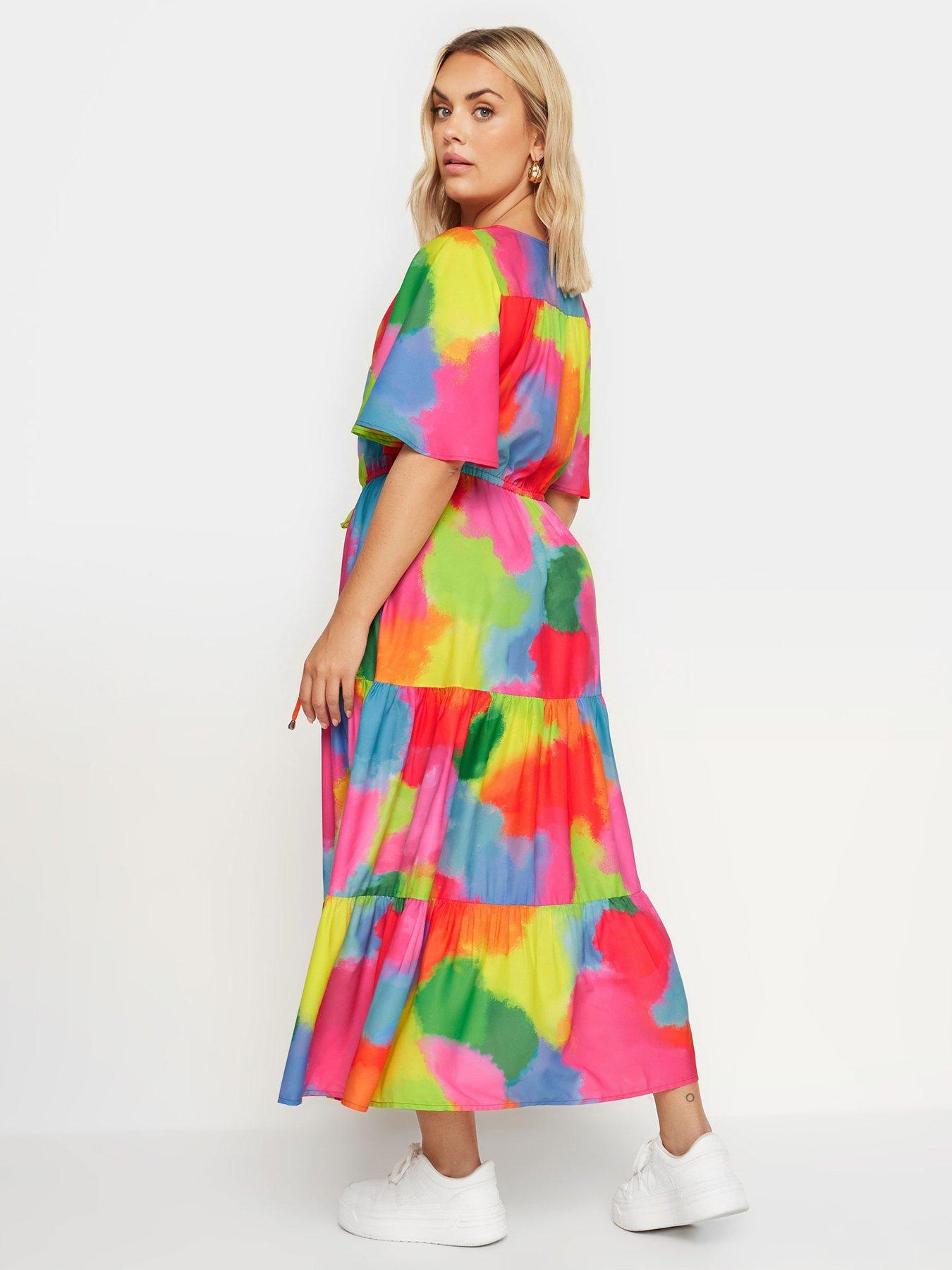 yours-curve-angel-sleeve-maxi-dress-pinkstillFront