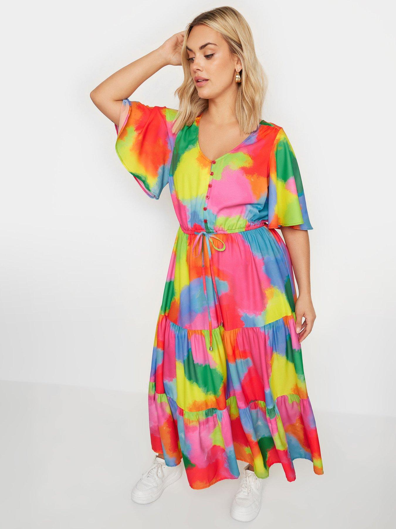 yours-curve-angel-sleeve-maxi-dress-pinkback